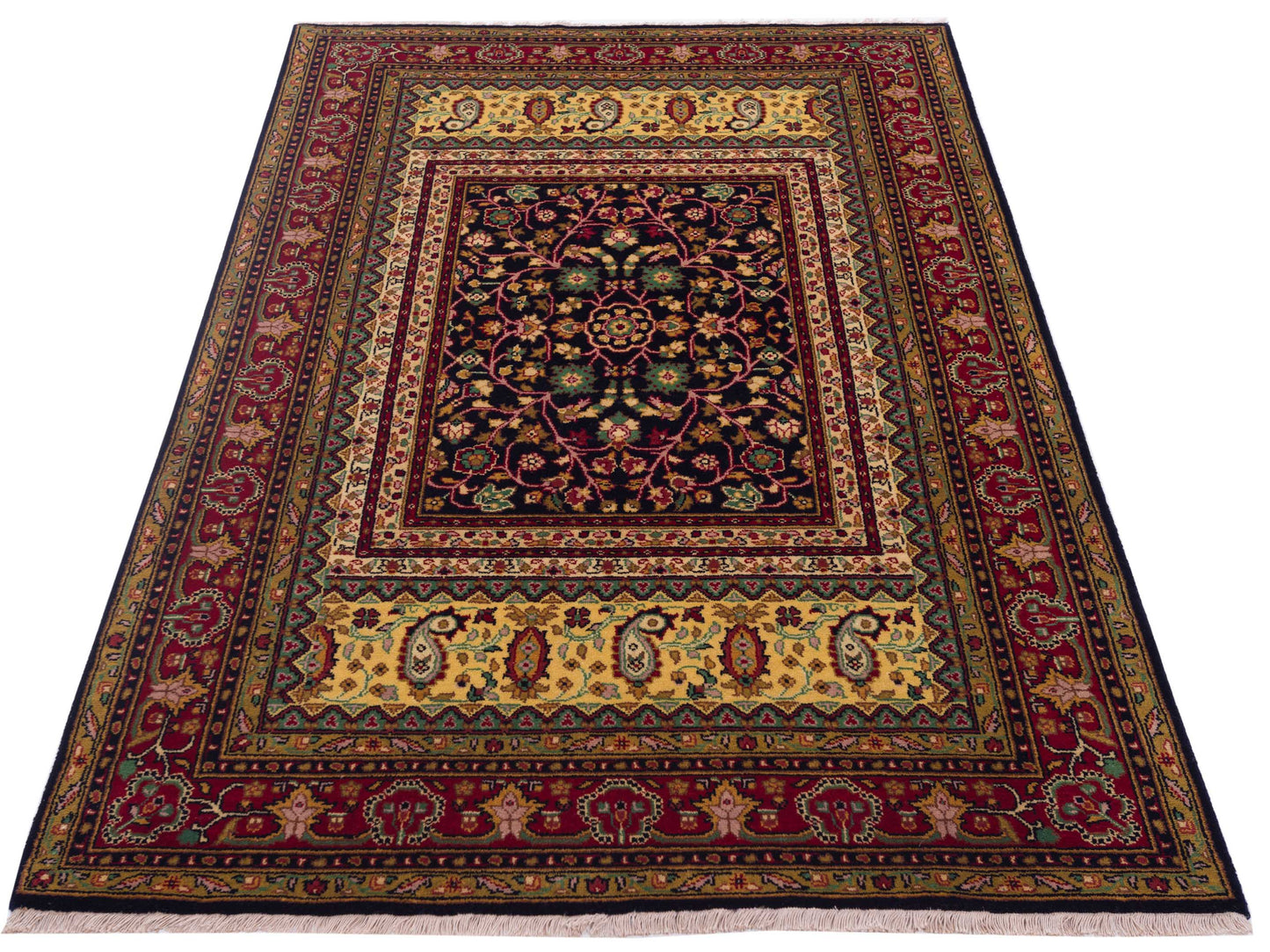 Sivas 127026 Black Red 4x6 Hand Knotted Rug