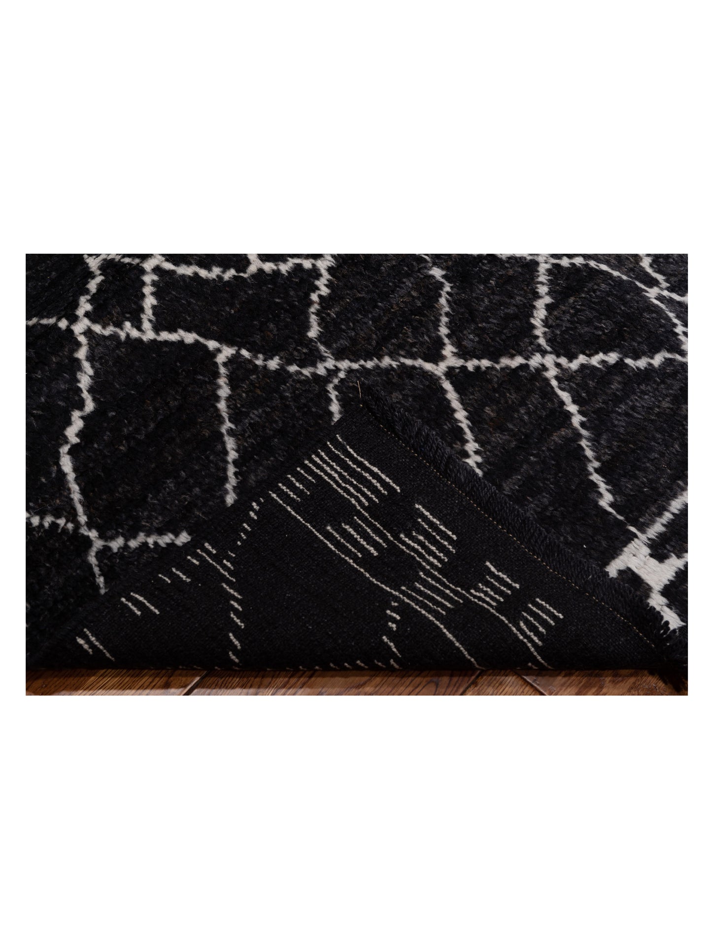 Berber Aspendos Black Ivory 8.4x10.3 Hand Knotted Rug