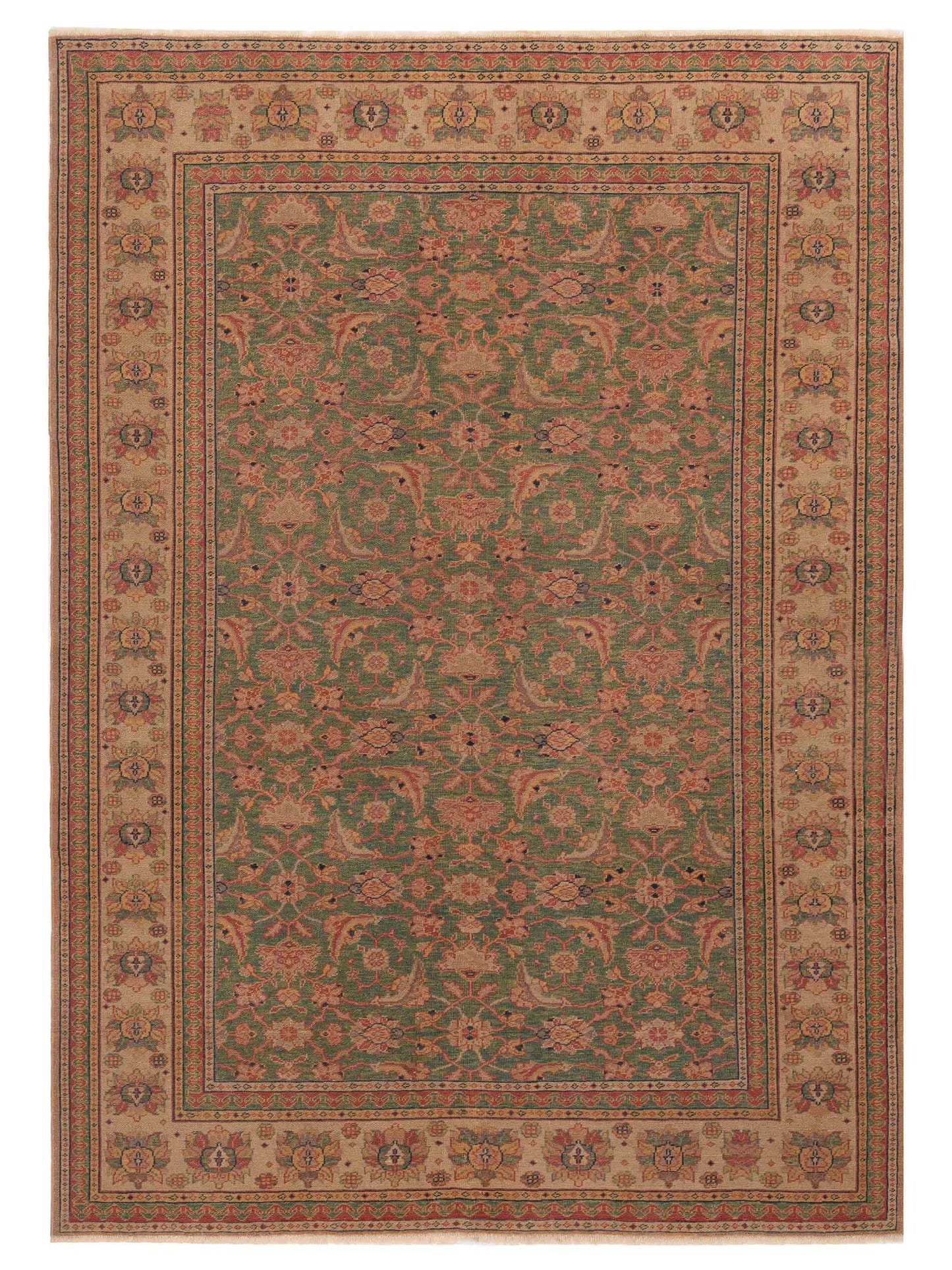 Pasha Antique Loom  Green Beige Traditional