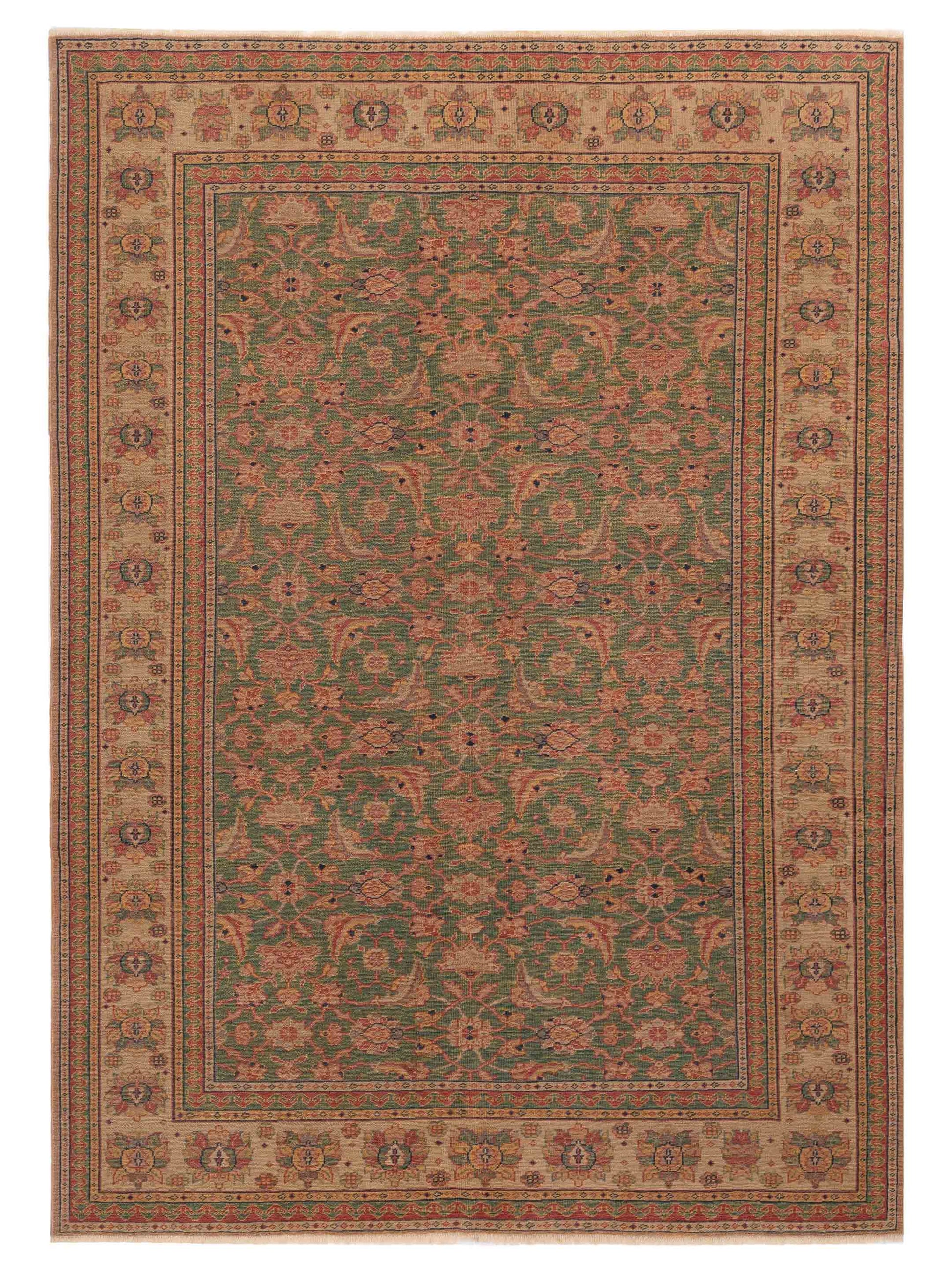 Pasha Antique Loom  Green Beige Traditional