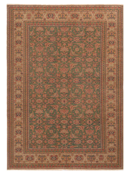 Pasha Antique Loom  Green Beige Traditional