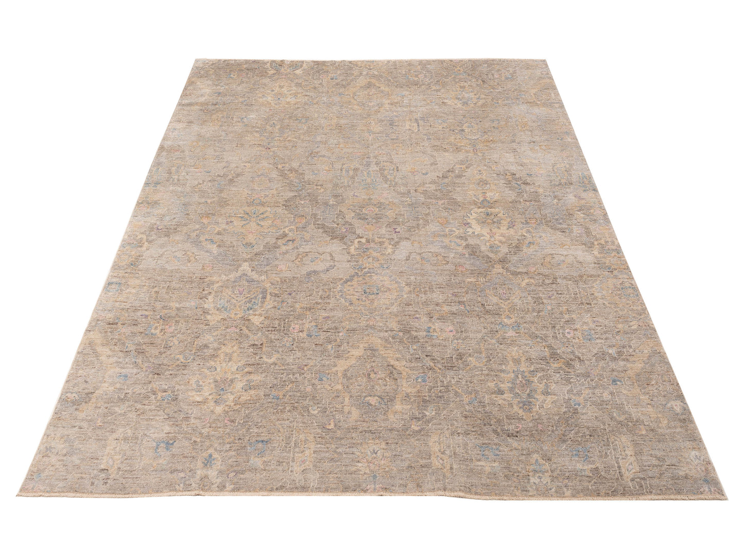 Angora Oushak 154221 Gray Gray 11.5x15 Hand Knotted Rug