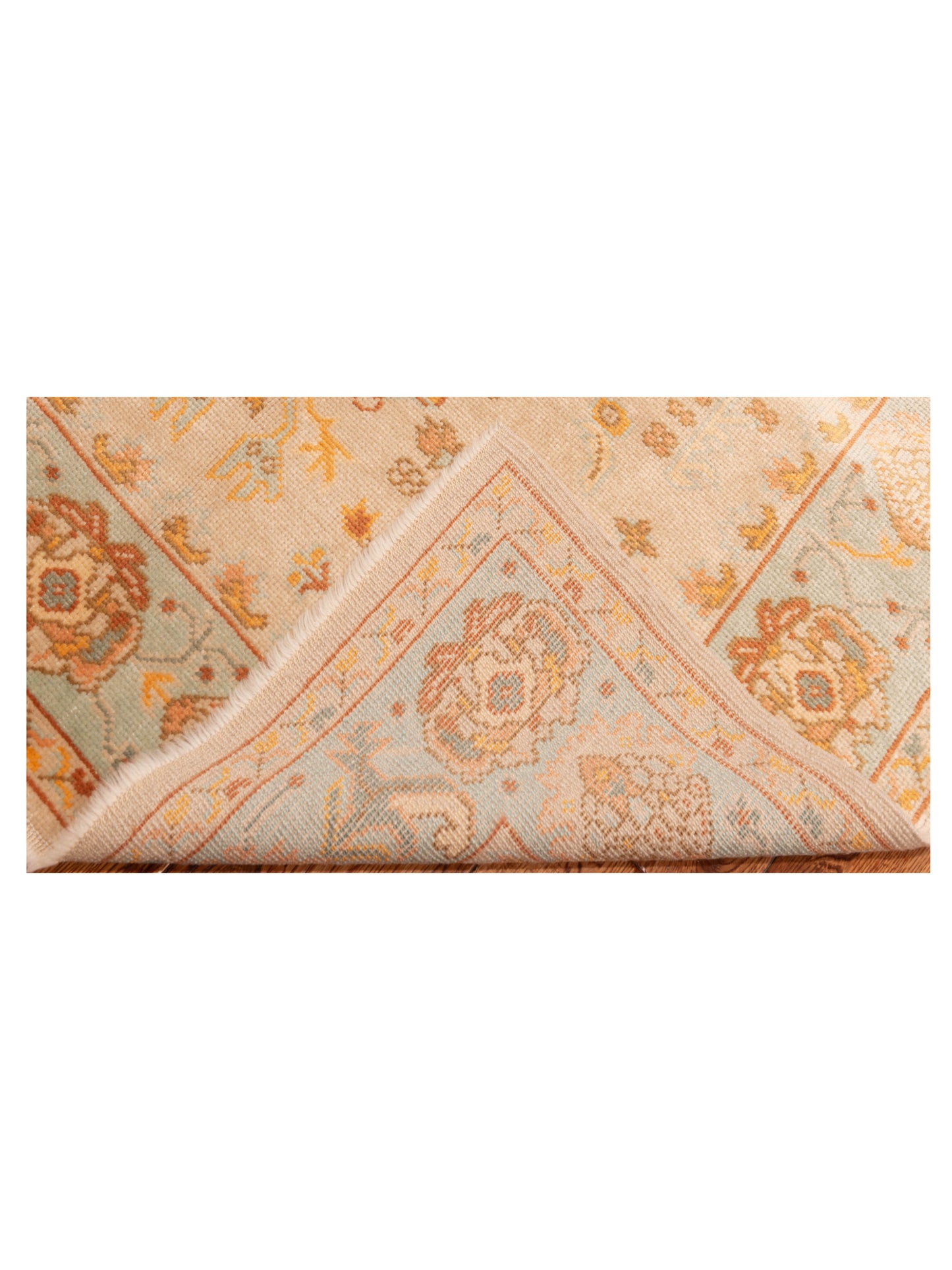 Anadol Oushak 145113 Beige Blue 5.3x7 Hand Knotted Rug