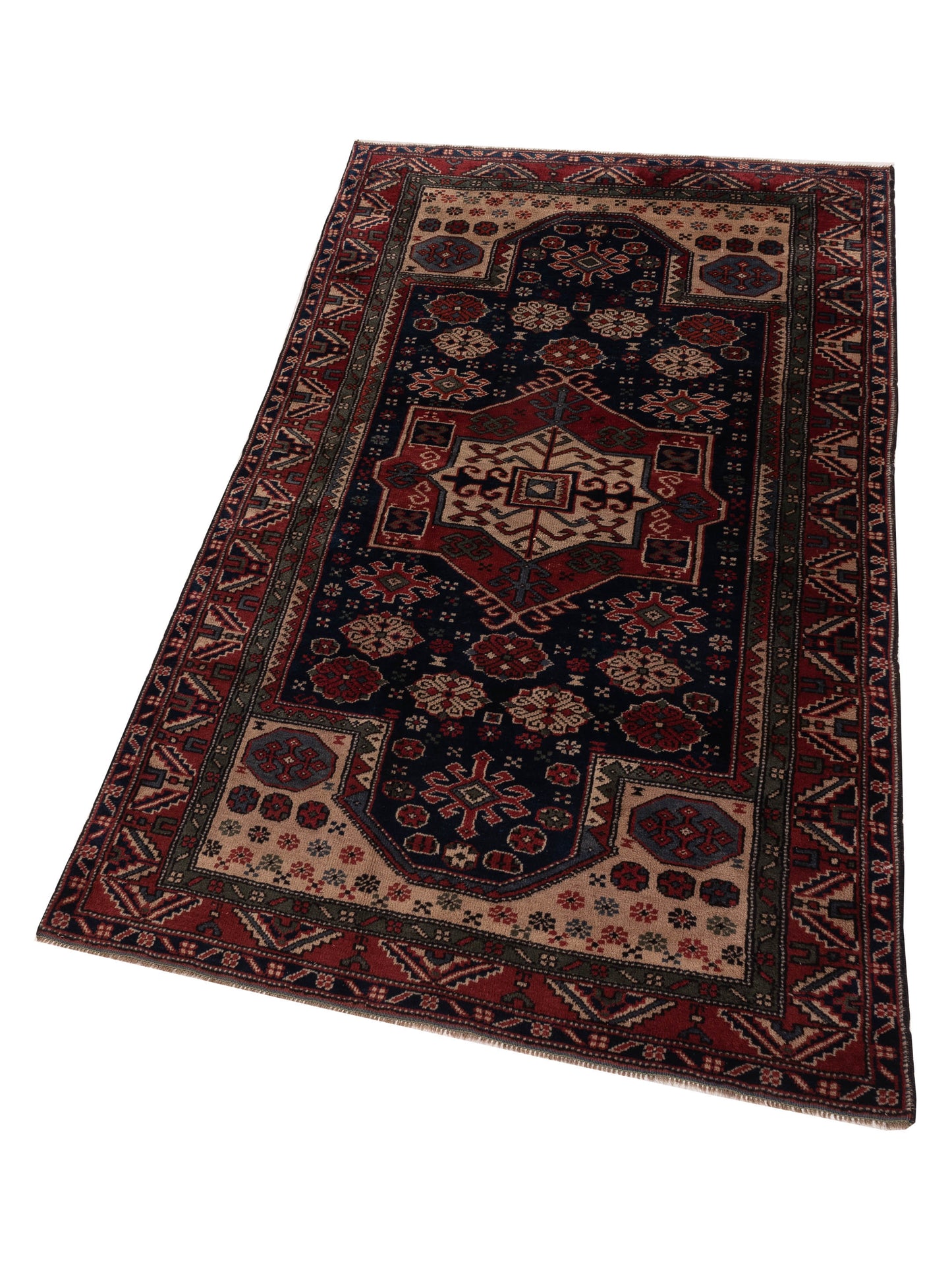 Persian 148492 Navy Rust 4.1x7.2 Hand Knotted Rug
