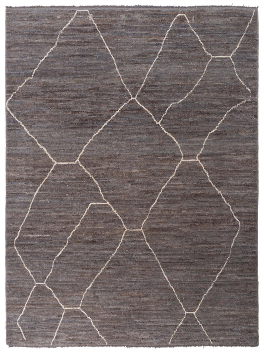 Pasha Berber  Dark Gray Ivory Contemporary