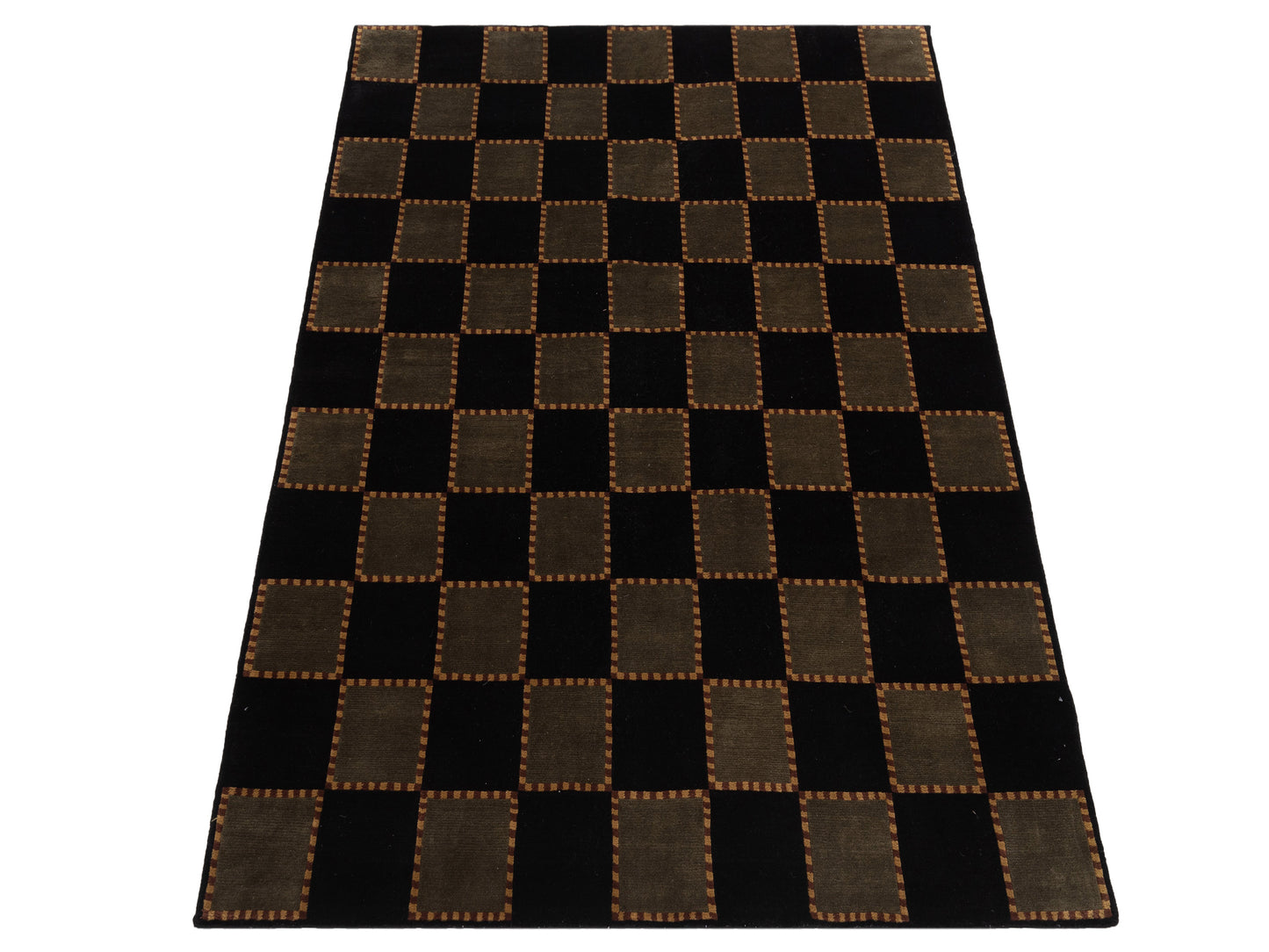 Himalayan 88390 Black Green 6.2x8.9 Hand Knotted Rug