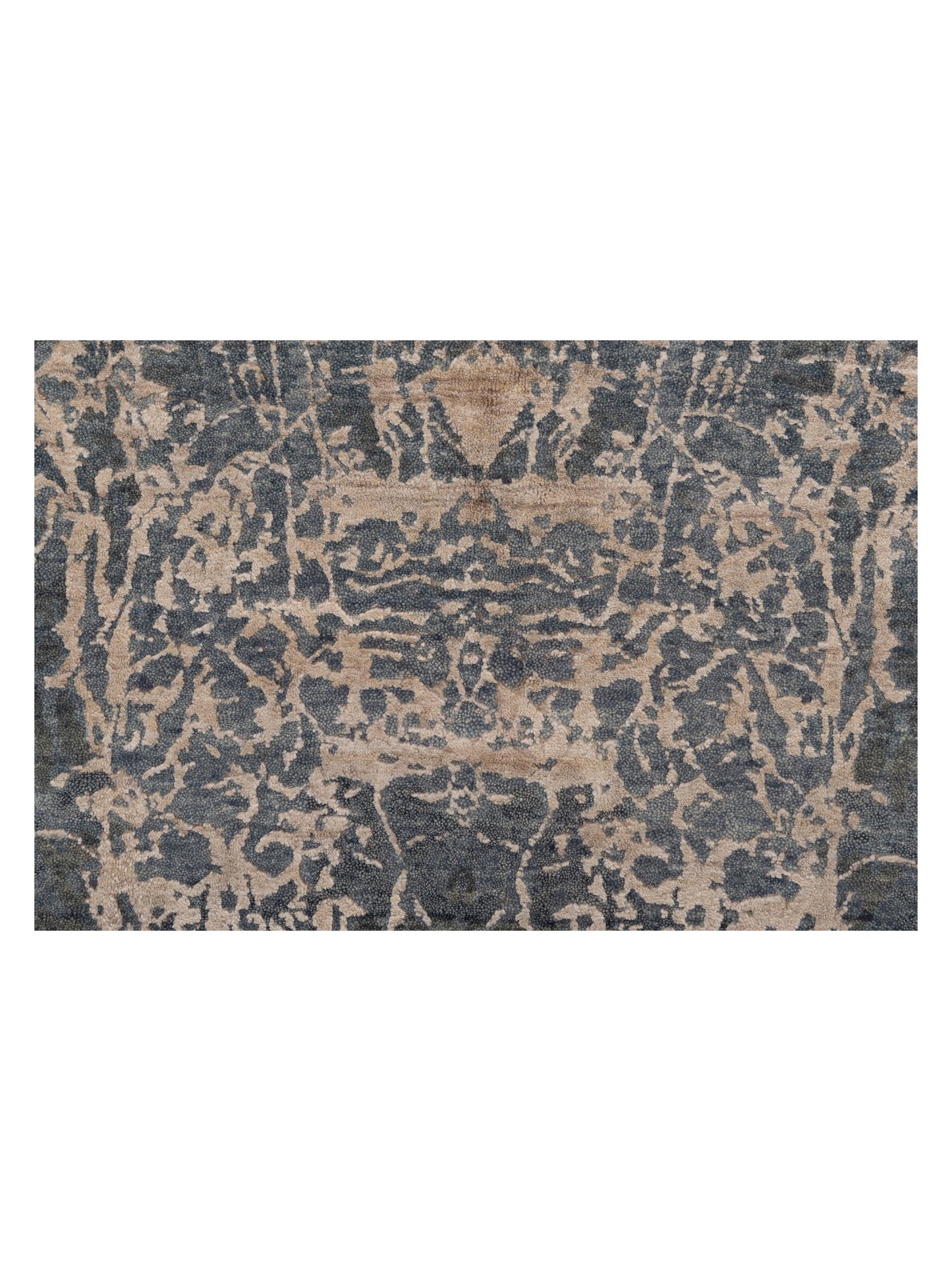 Dazzling 142716 Blue 7.9x9.9 Hand Knotted Rug