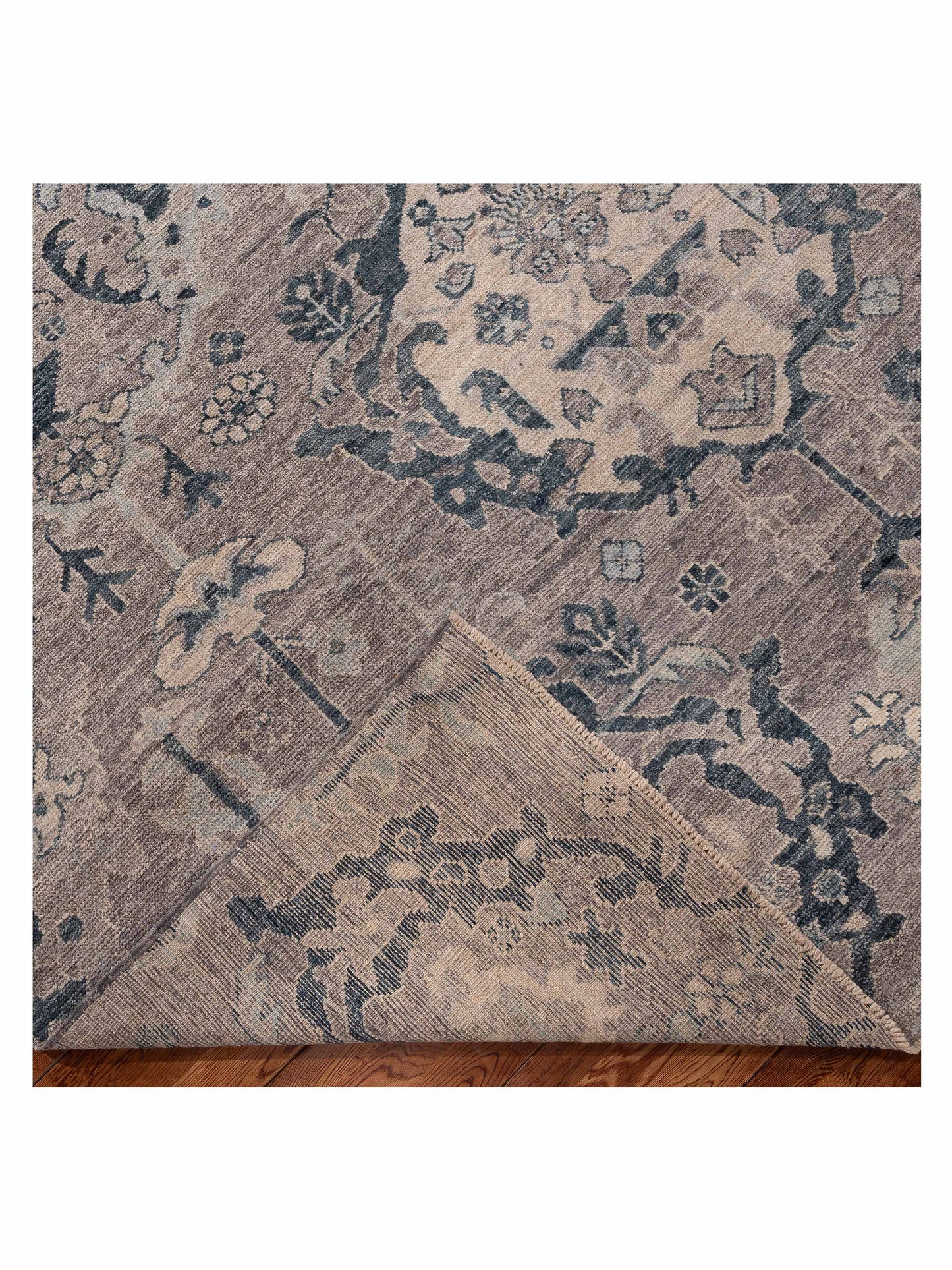 Angora Oushak 156117 Blue Gray 8.1x9.9 Hand Knotted Rug