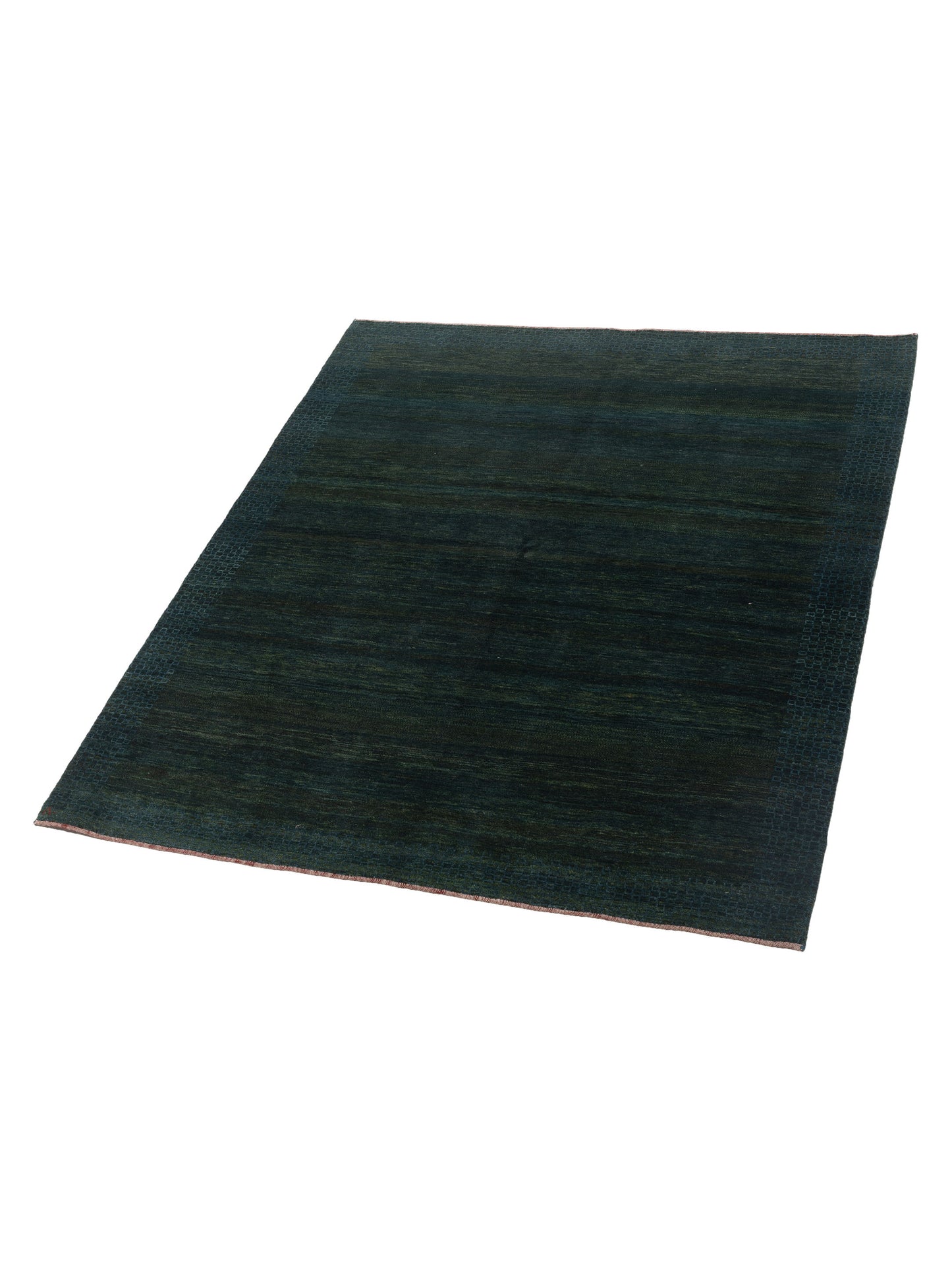 Modern Gabbeh 90383 Teal Teal 6.9x8 Hand Knotted Rugs
