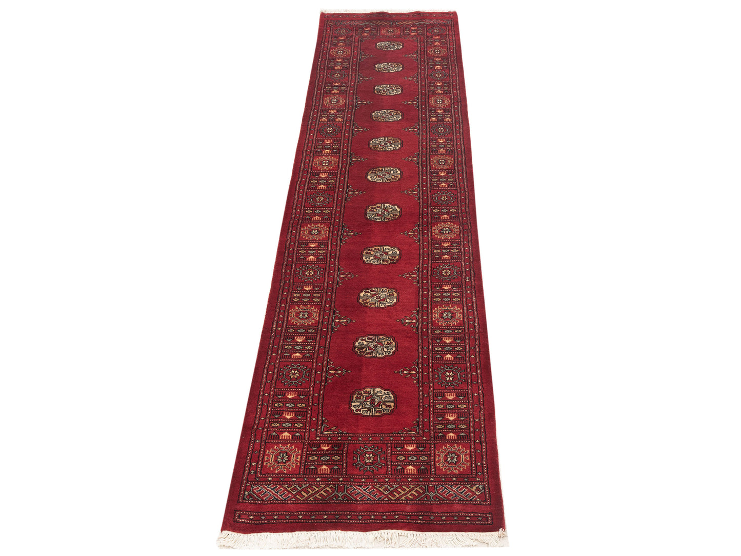 Bokhara 145621 Red Red 2.7x10.6 Hand Knotted Rug