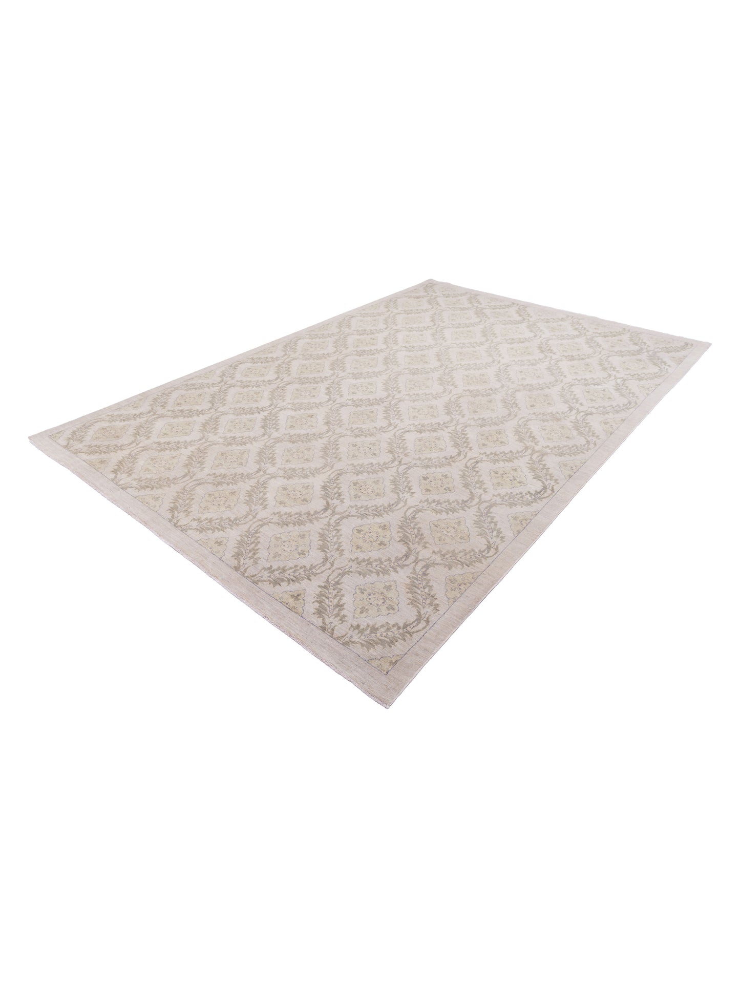 Laila 113094 Silver Green 9.4x13.7 Hand Knotted Rug