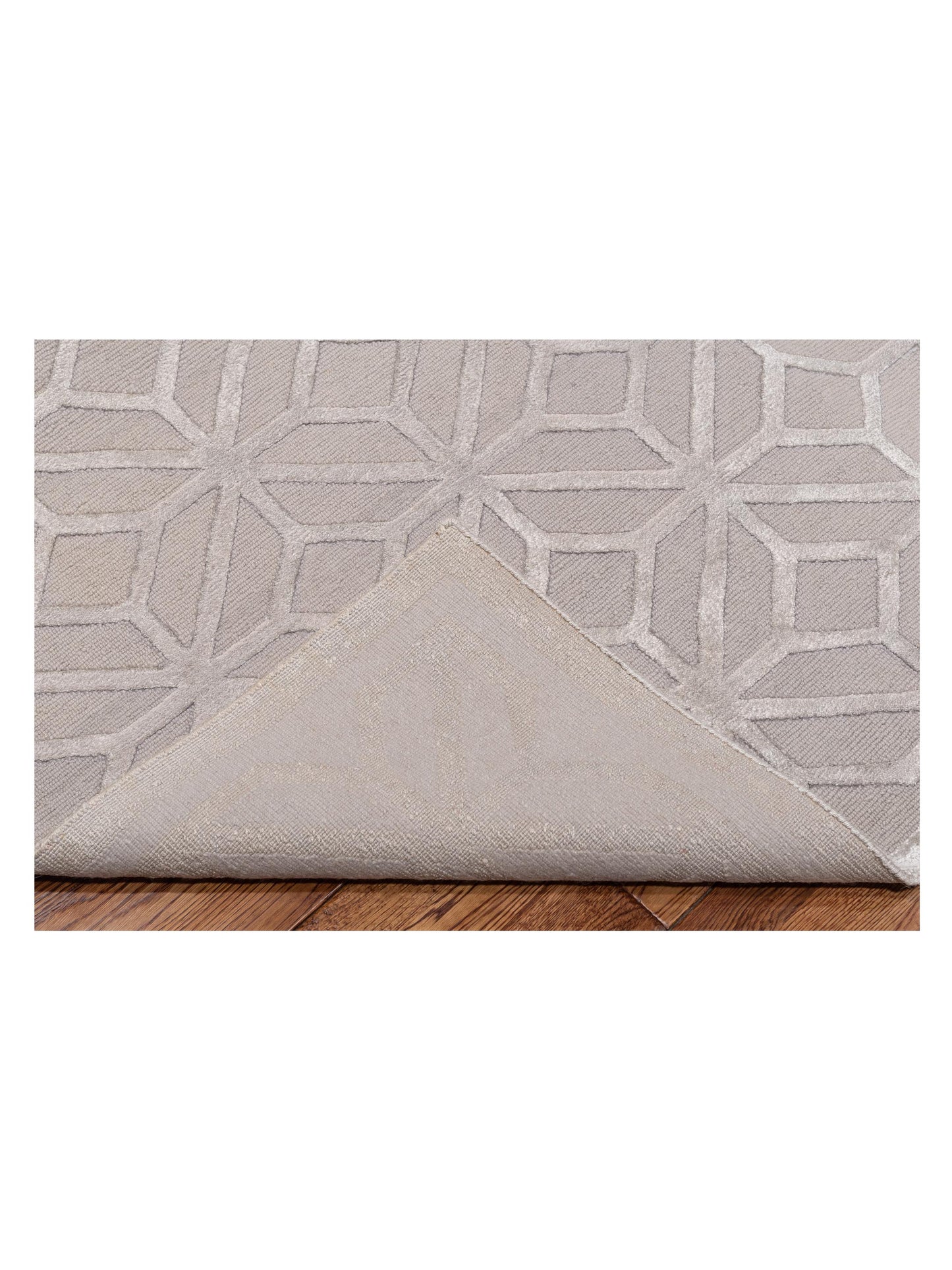 Tibetino 126643 Silver 8.1x10.3 Hand Knotted Rug