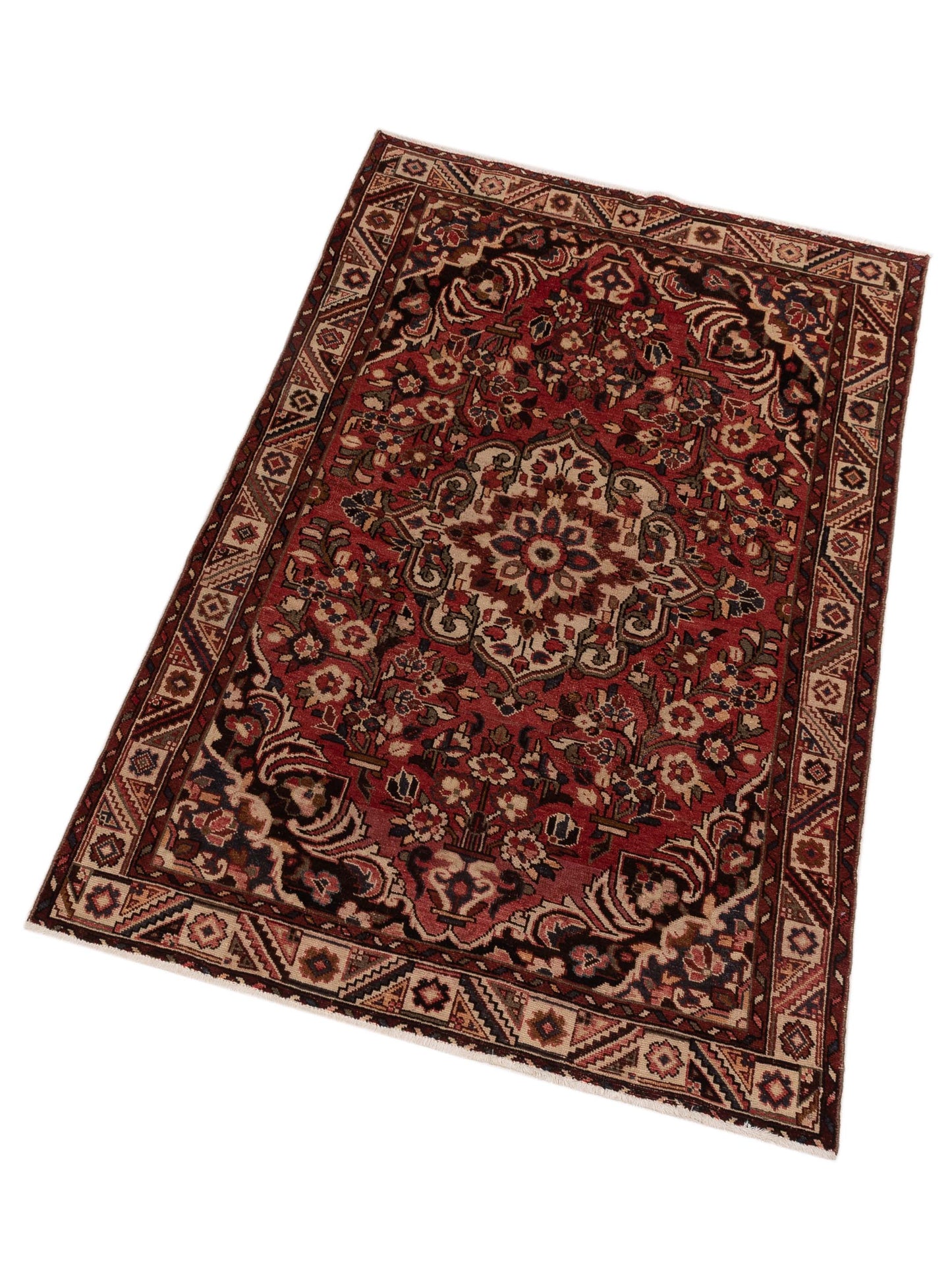 Persian 81294 Brick Ivory 5.3x8.3 Hand Knotted Rug