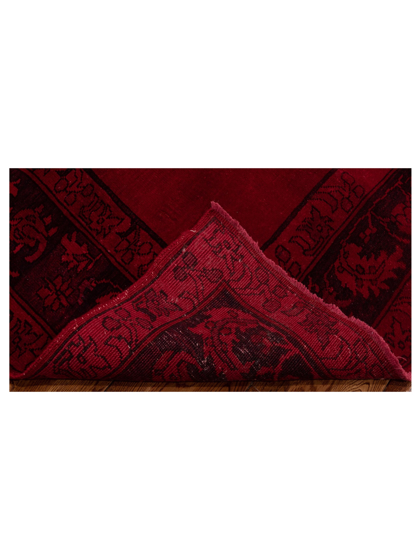 Vintage 79952 Red Red 5.8x7.7 Hand Knotted Rug