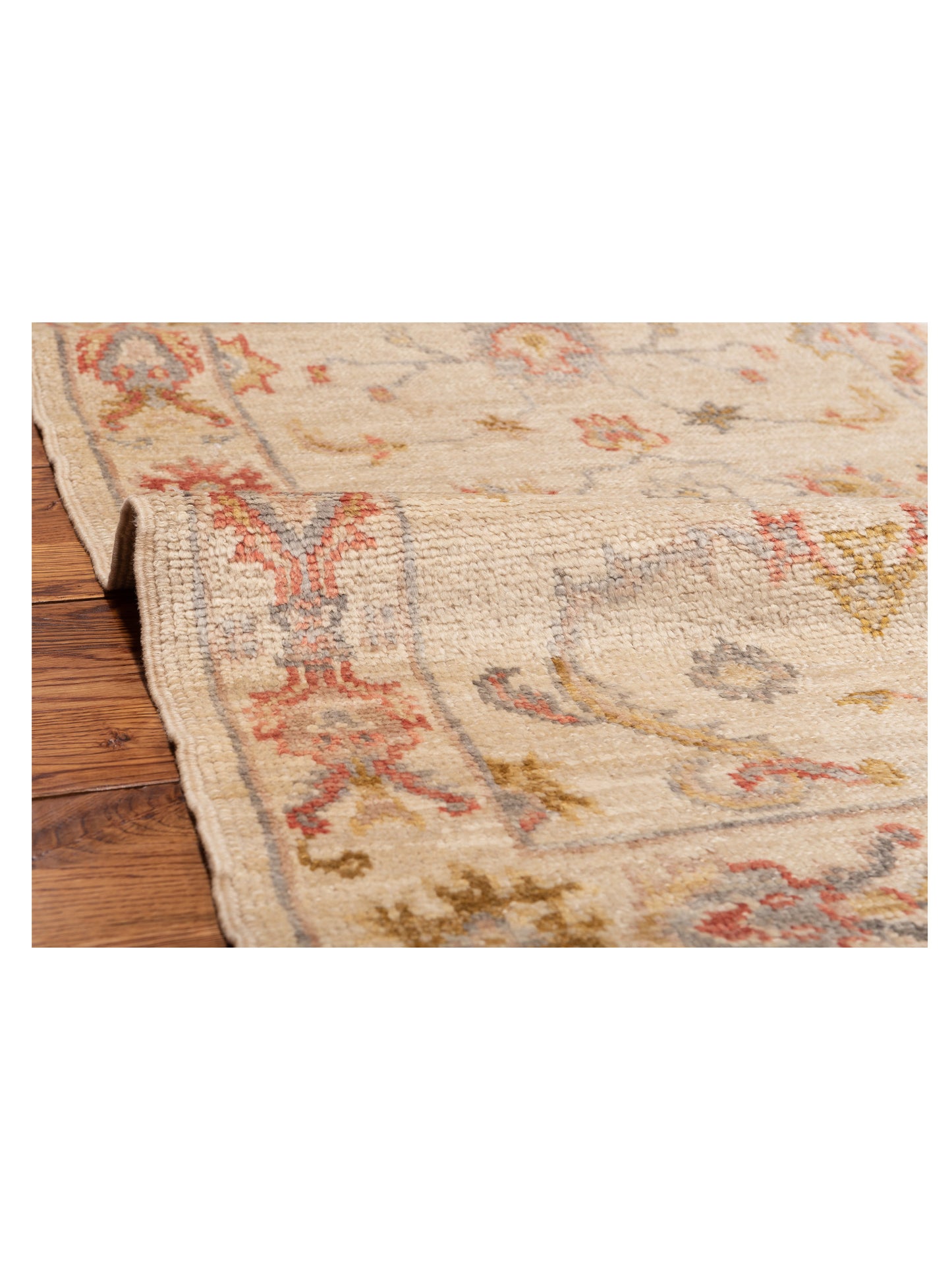 Angora Oushak 149624 Ivory Ivory 2.8x13.5 Hand Knotted Rug