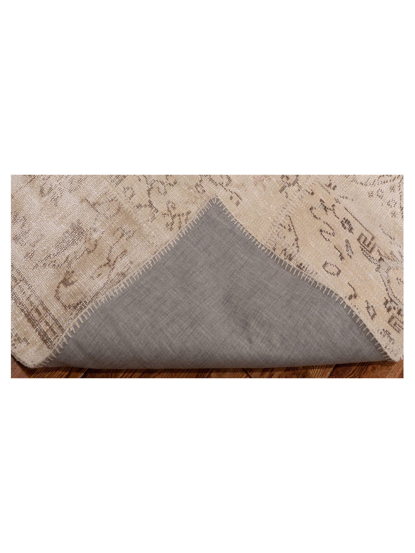 Turkish Vestige Patchwork 125473 Natural 4x5.11 Hand Knotted Rug