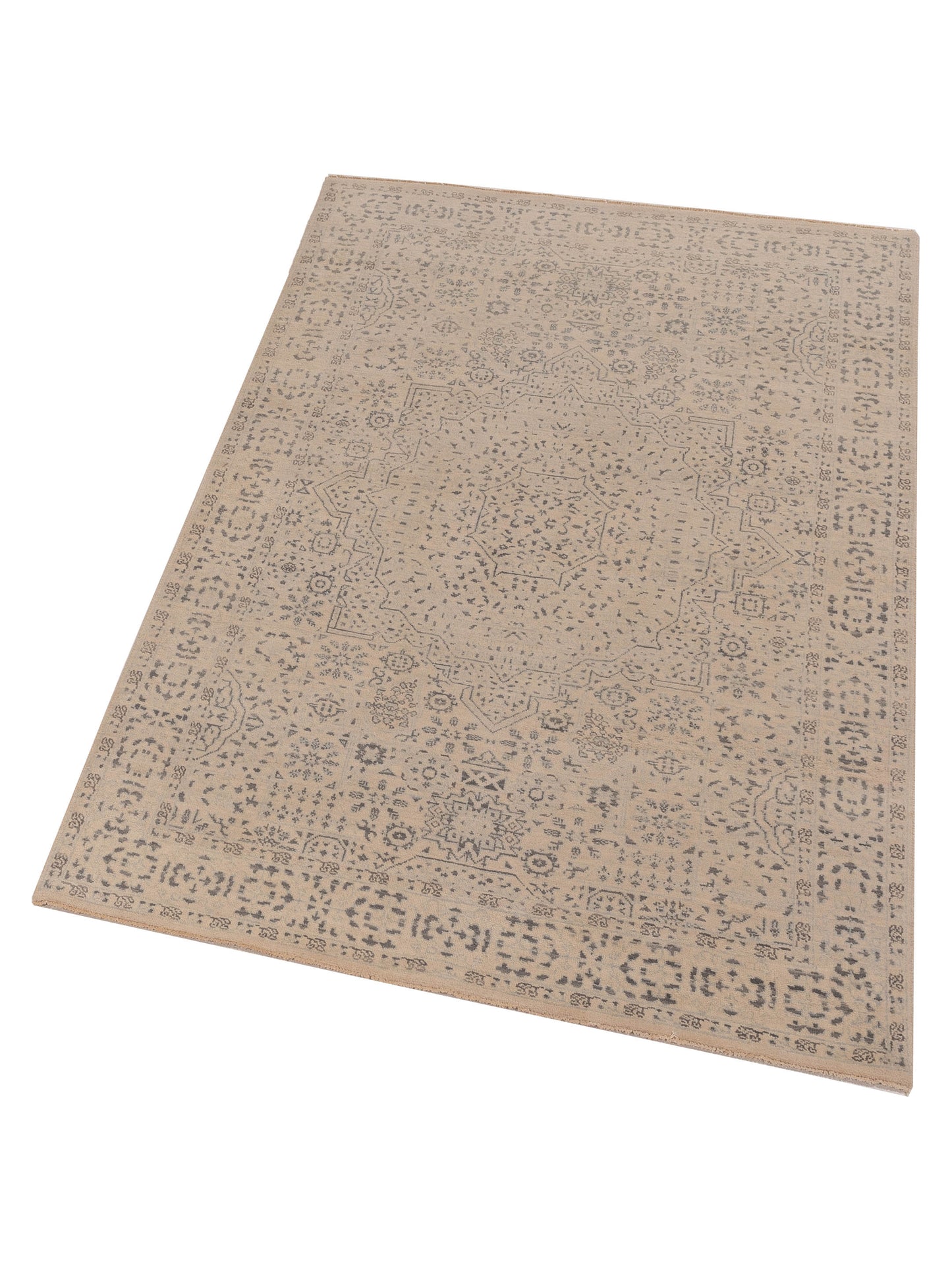 Mamluk 125090 Ivory Ivory 4x5.11 Hand Knotted Rug