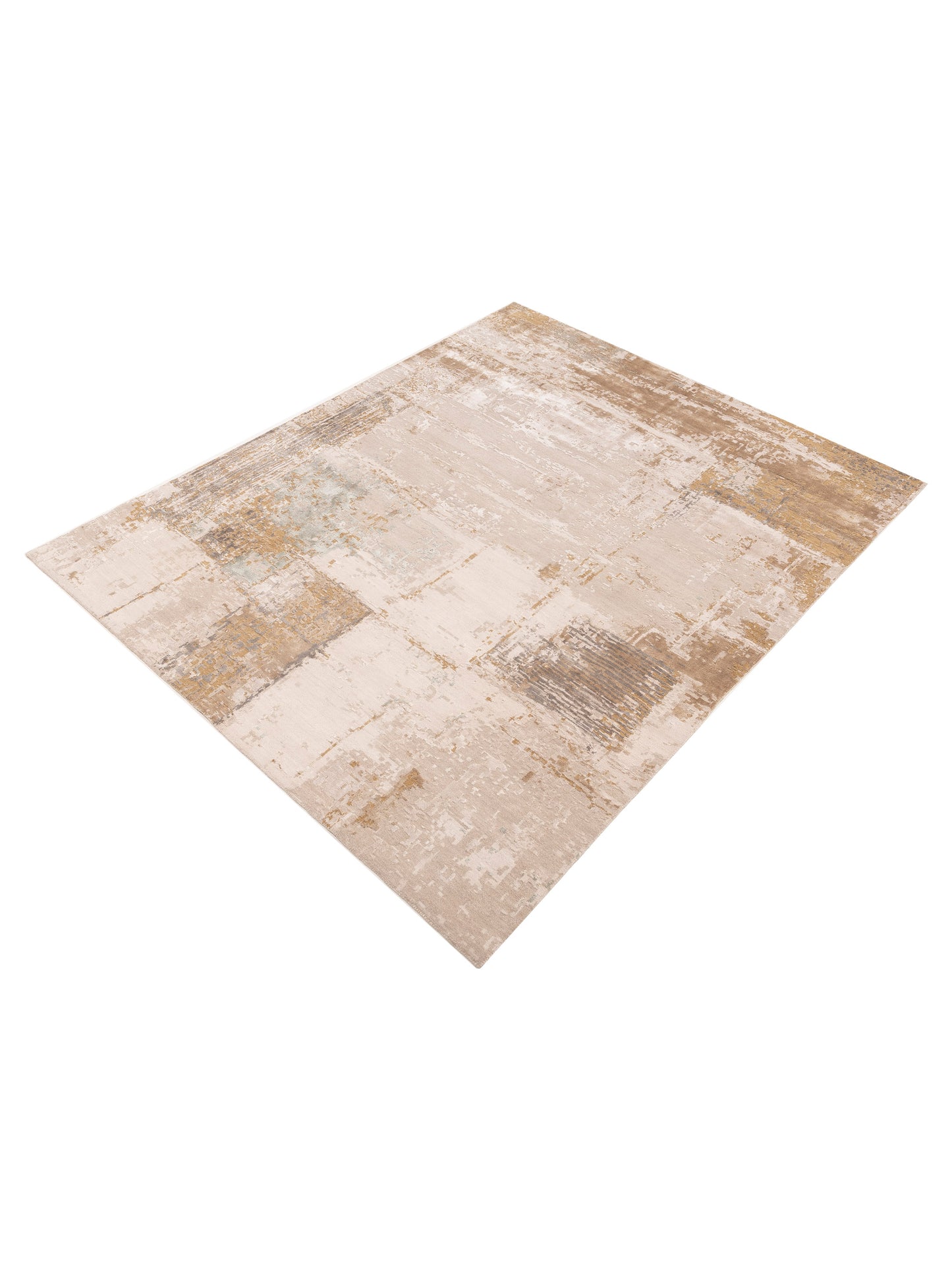 Tibetino 152941 Ivory Light Brown 7.11x10 Hand Knotted Rug