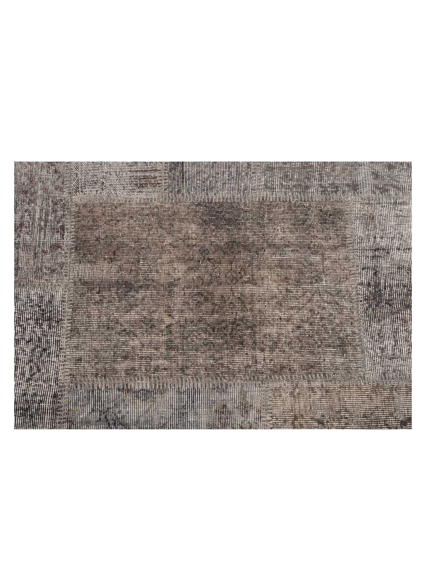 Turkish Vestige Patchwork 129760 Gray 8.1x10 Hand Knotted Rug