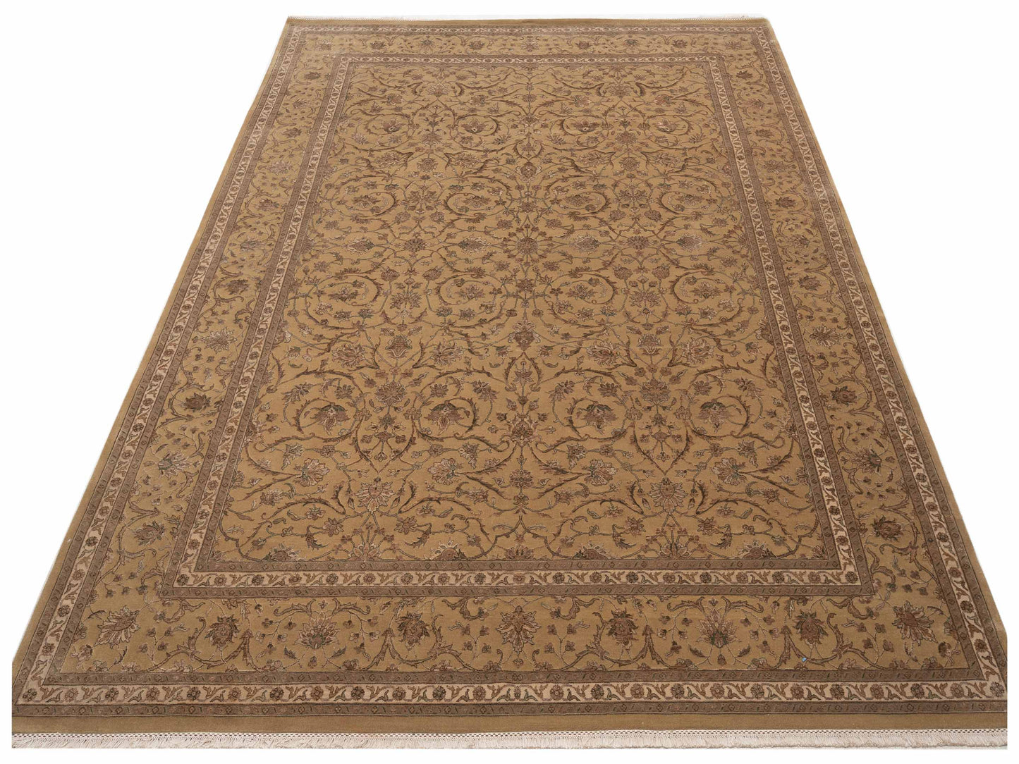 Imperial Silk 115738 Gold Gold 8.10x12 Hand Knotted Rug