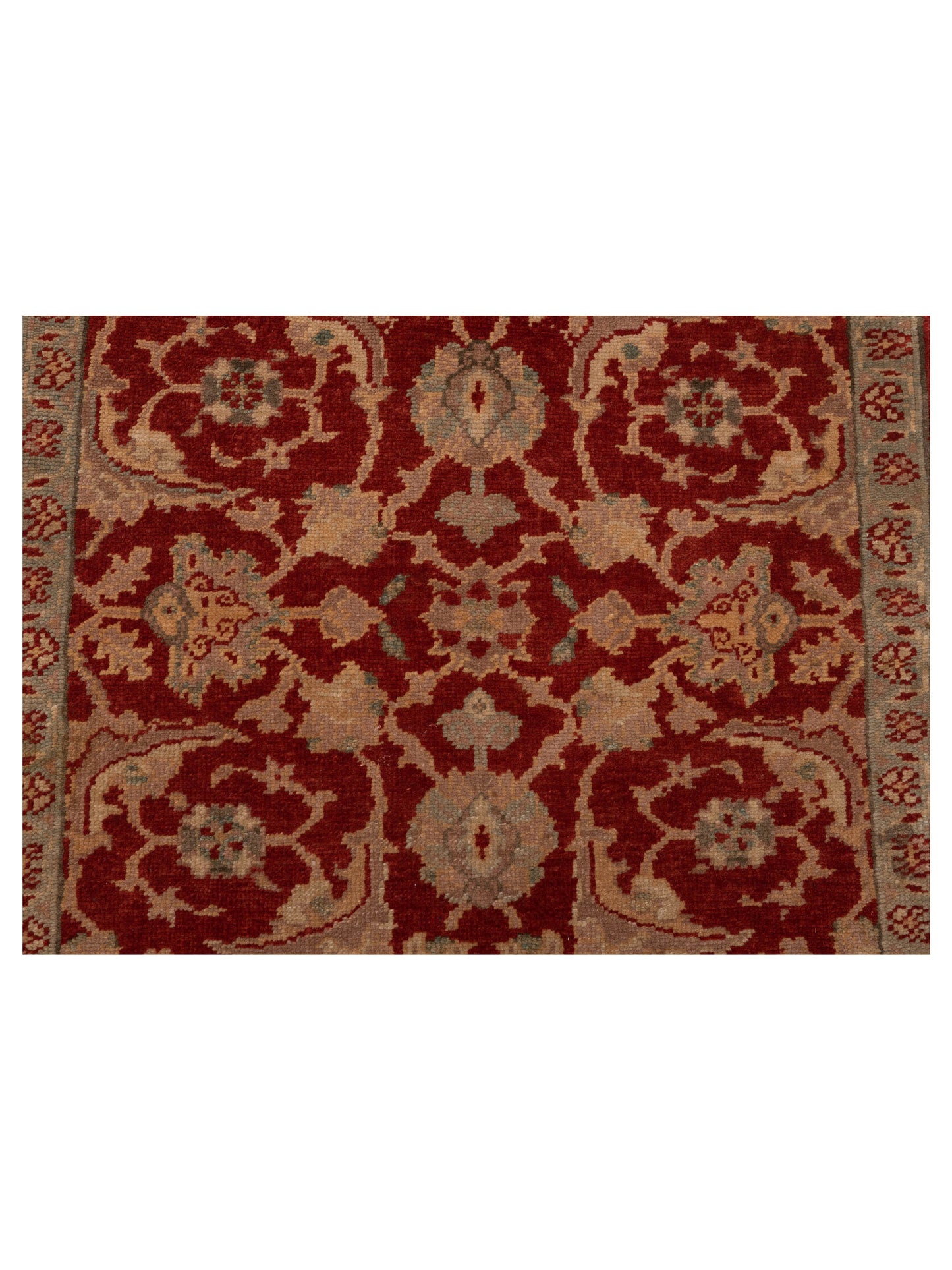 Antique Loom 108034 Red Blue 2.5x8.2 Hand Knotted Rug