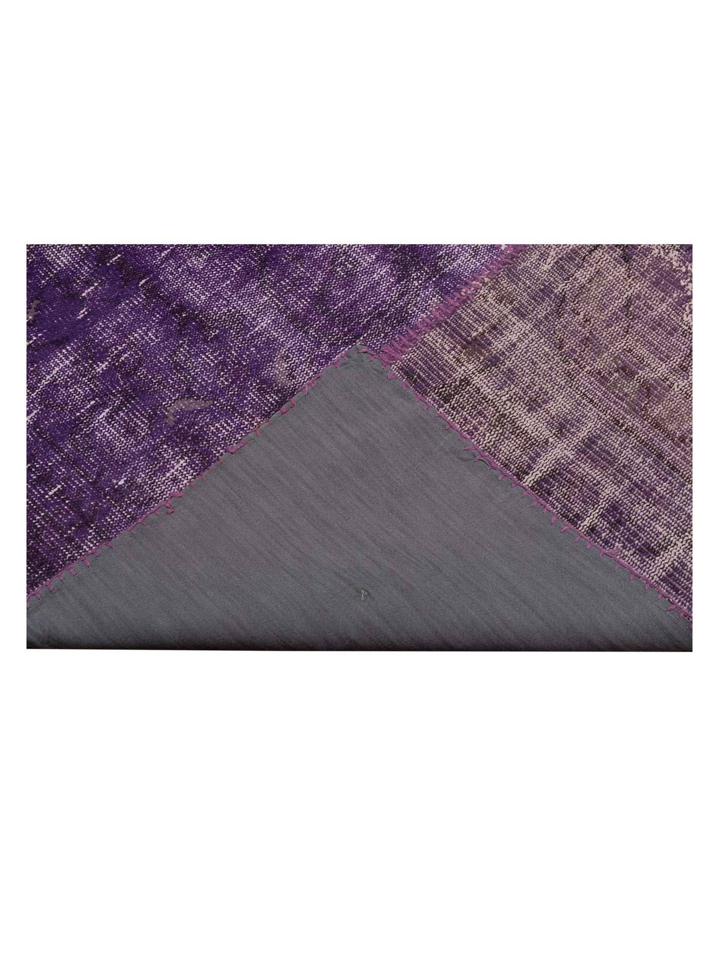 Turkish Vestige Patchwork 110200 Purple 10x13.3 Hand Knotted Rug