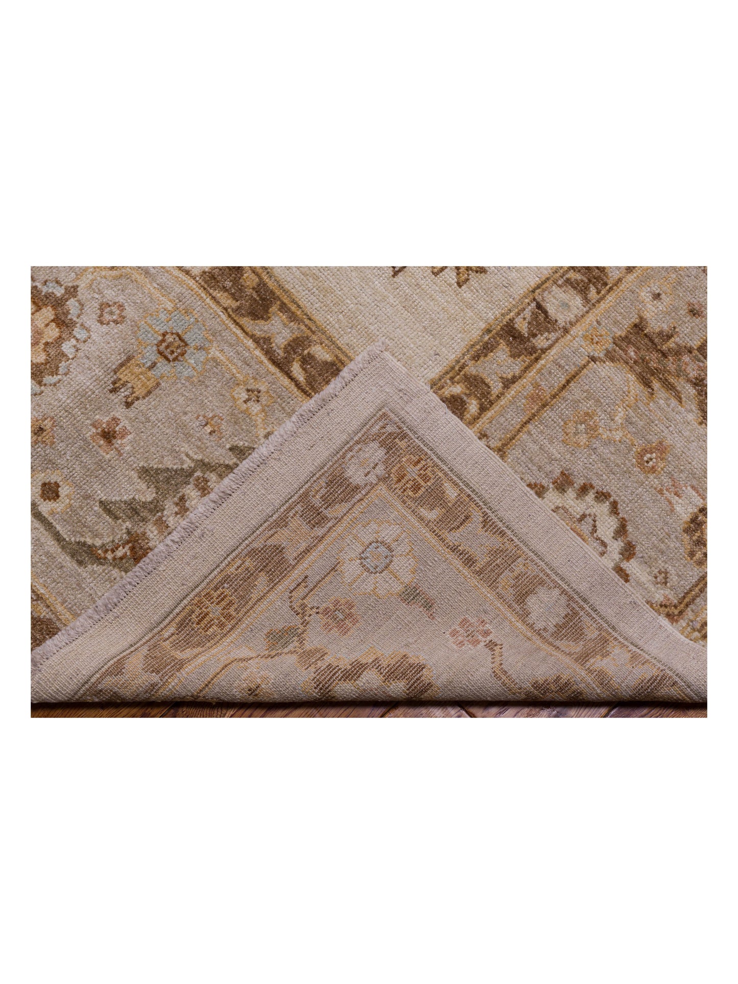Angora Oushak 126678 Ivory Silver 11.10x18 Hand Knotted Rug