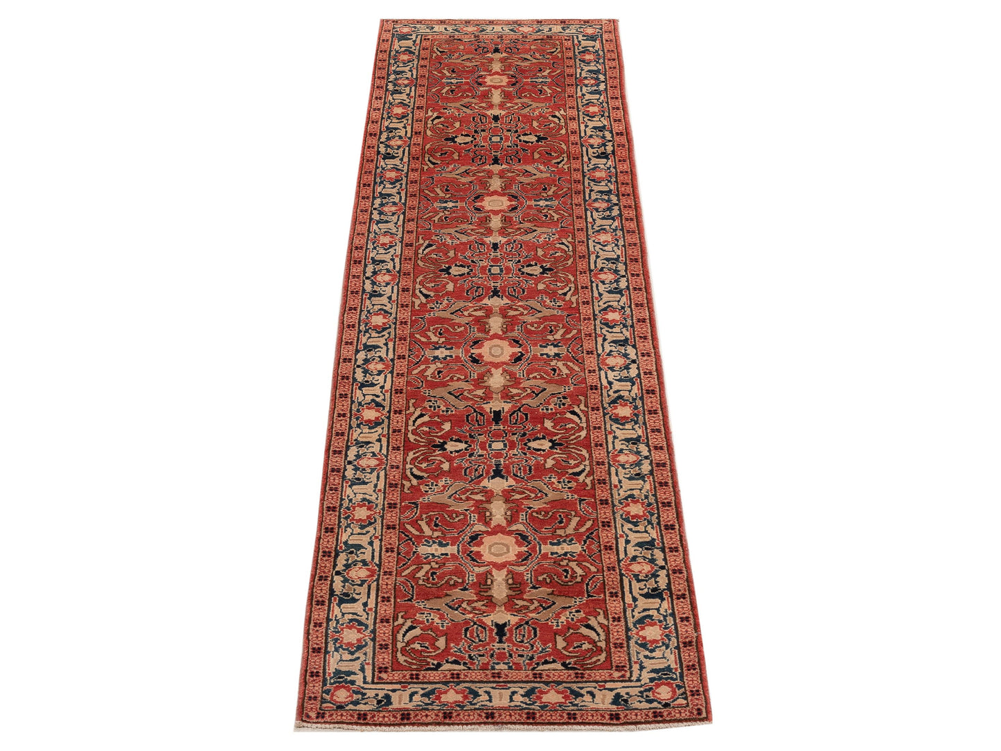 Elvan Emre Red Ivory 2.6x9.2 Hand Knotted Rug