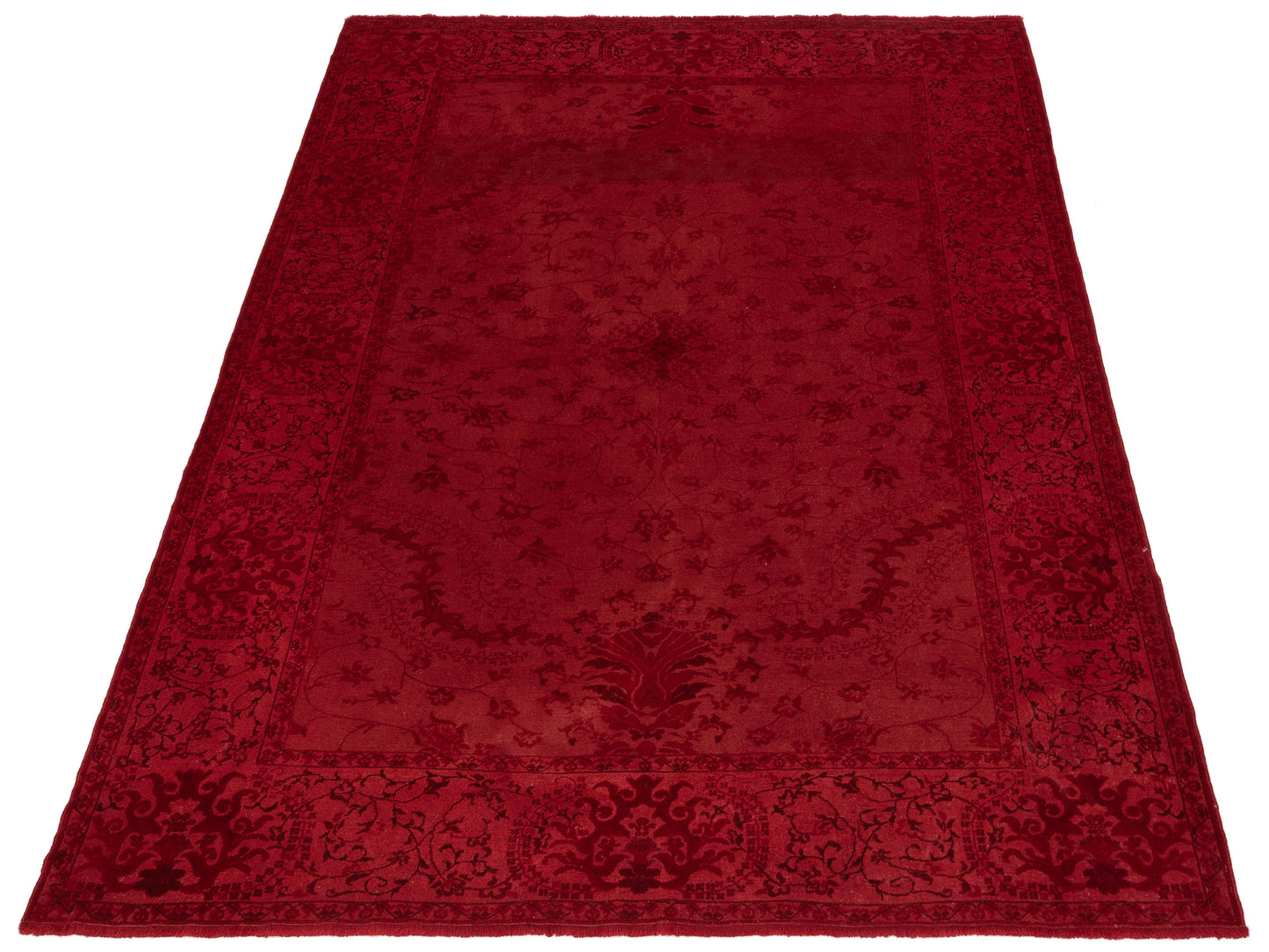 Vintage 108165 Red 8.3x10.5 Hand Knotted Rug