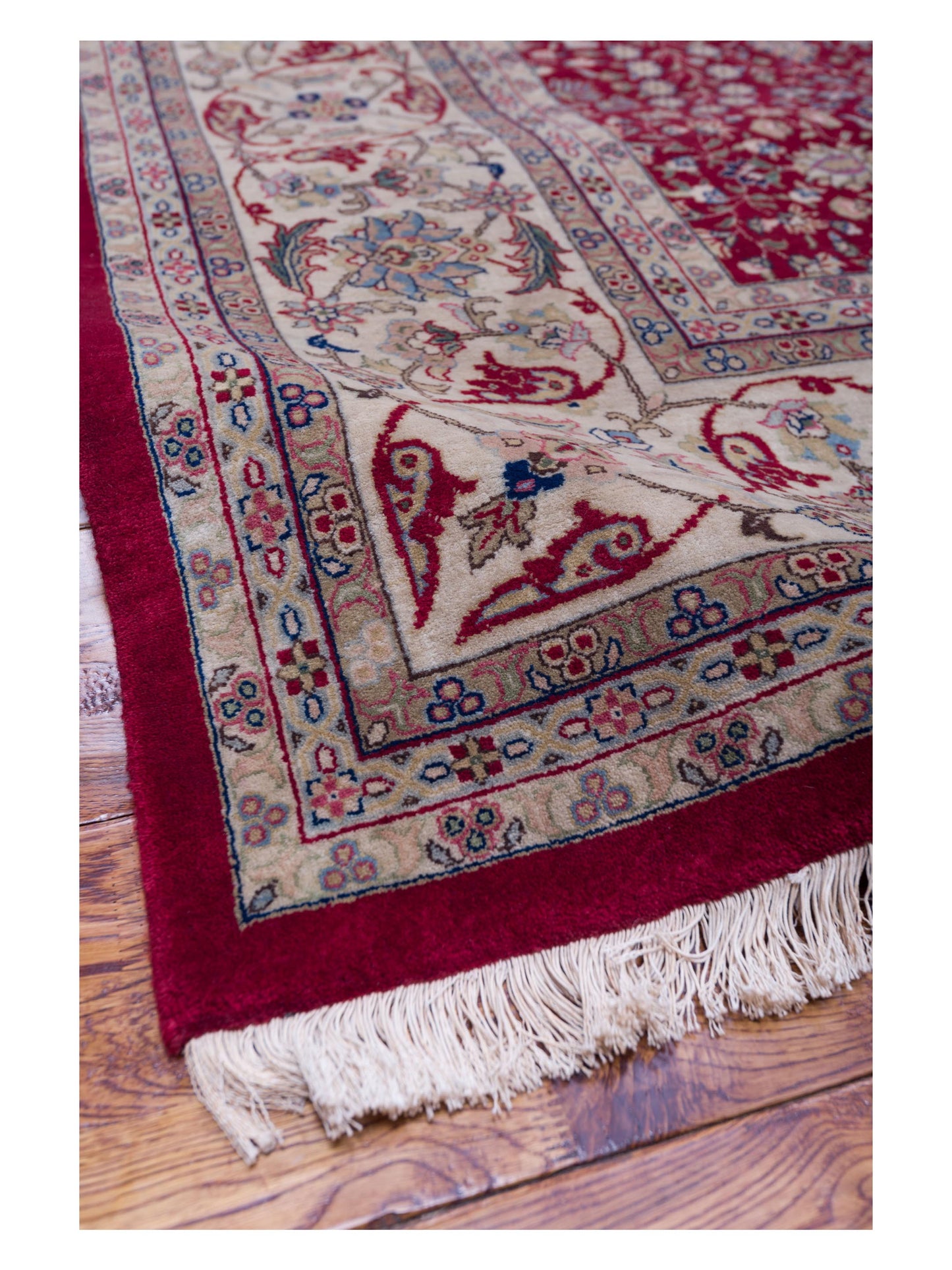 Hereke 119437 Red Ivory 10x14.1 Hand Knotted Rug