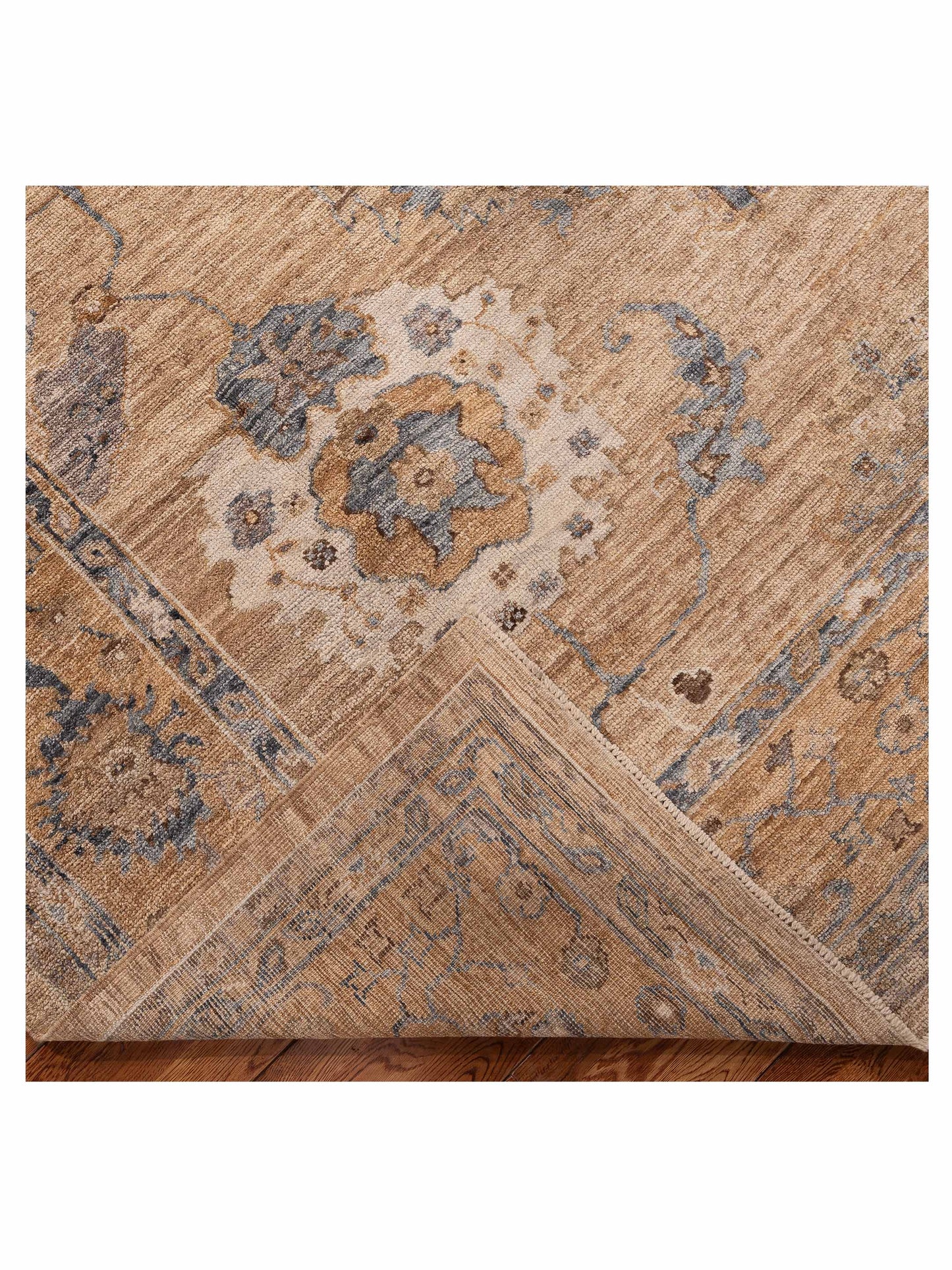 Angora Oushak 156187 Gold Gold 9x11.8 Hand Knotted Rug