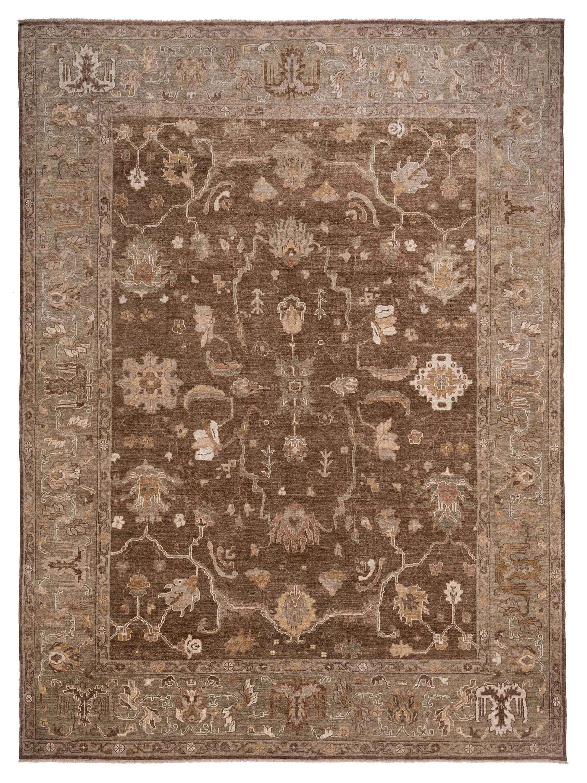 Anadol Angora Oushak  Brown Green Traditional