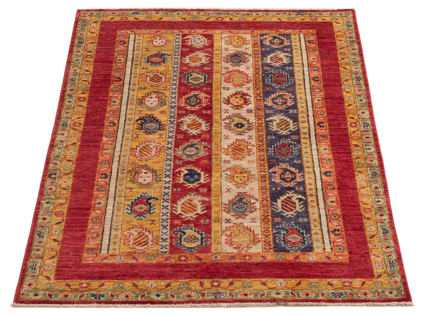 Shawl 119976 Multi 3.11x5.10 Hand Knotted Rug