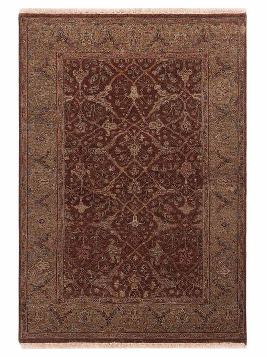 Rajpur Platinum  Brown Green Traditional