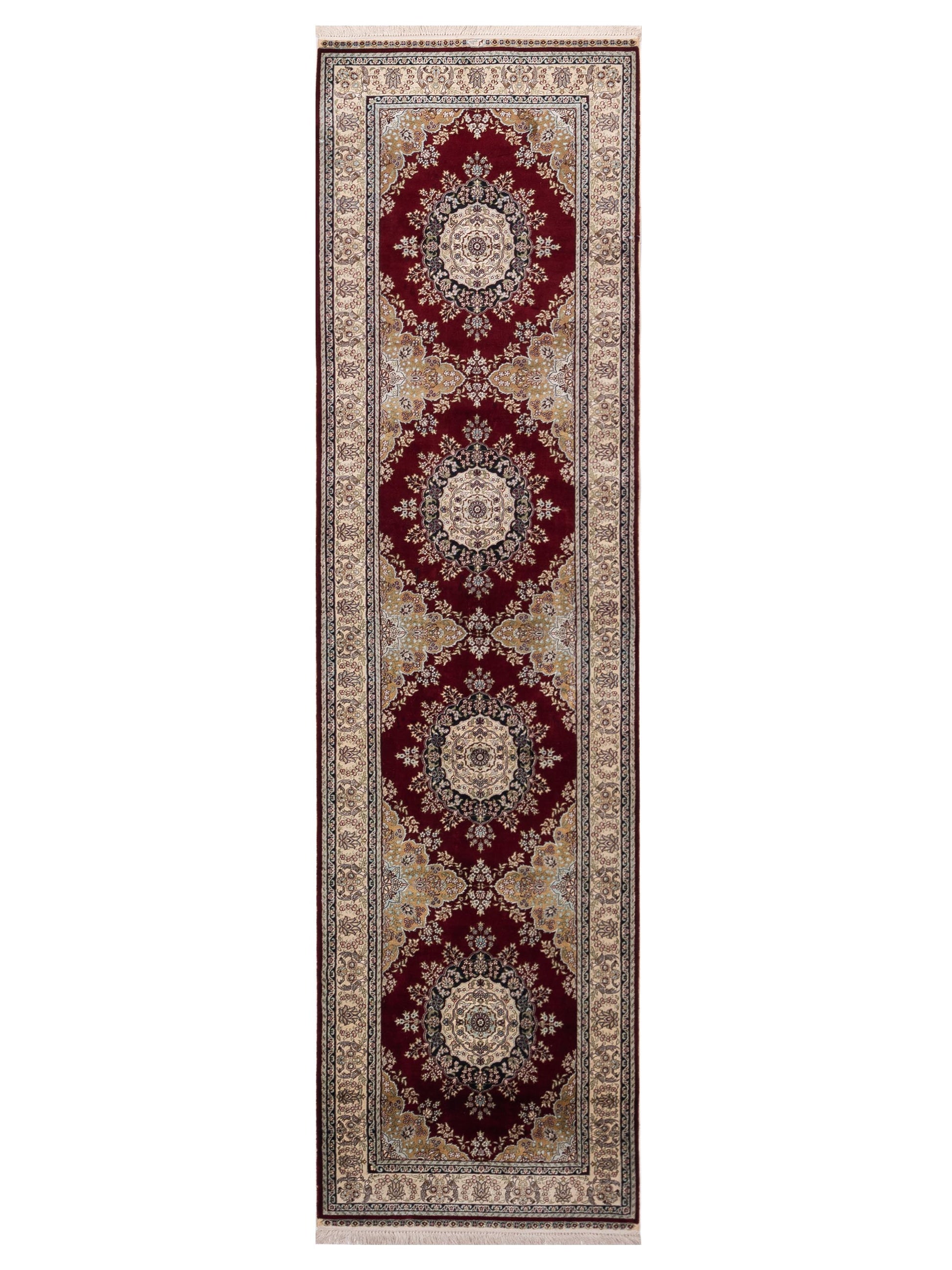 Pasha Pure Silk  Red Ivory Traditional