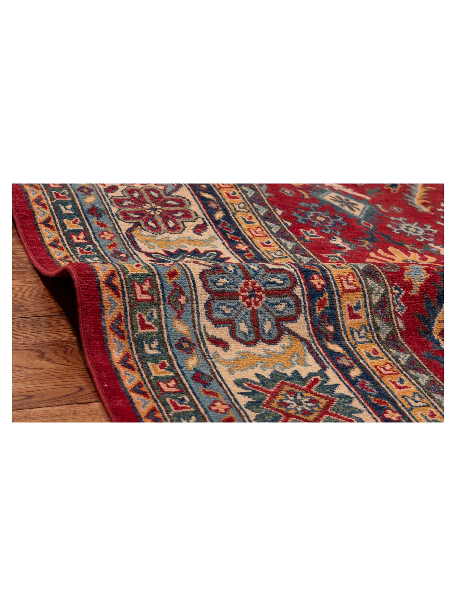Kazak 151928 Red Ivory 8.2x10.2 Hand Knotted Rug