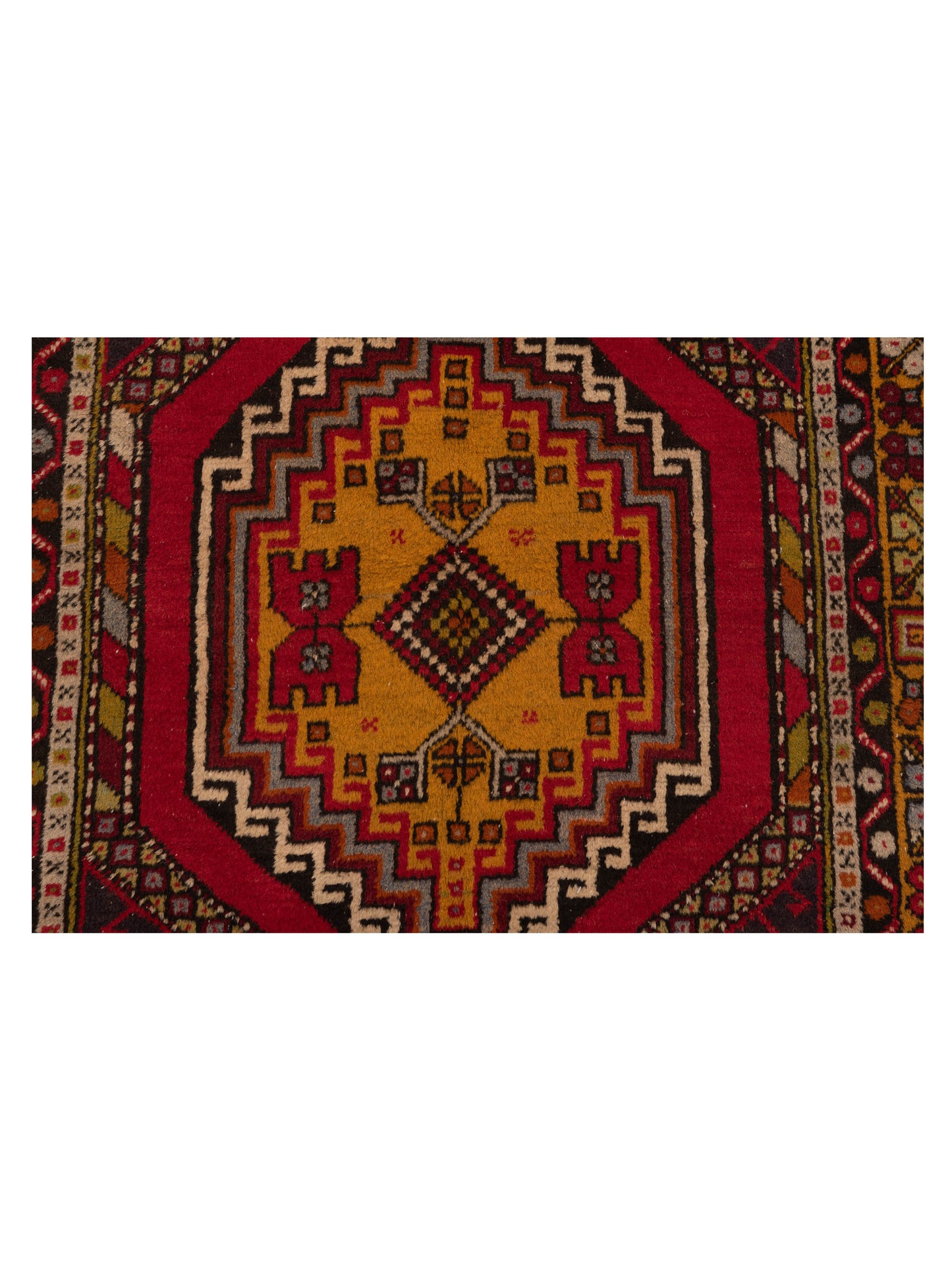 Old Anatolian 149871 Red Gold 3.9x6.5 Hand Knotted Rug