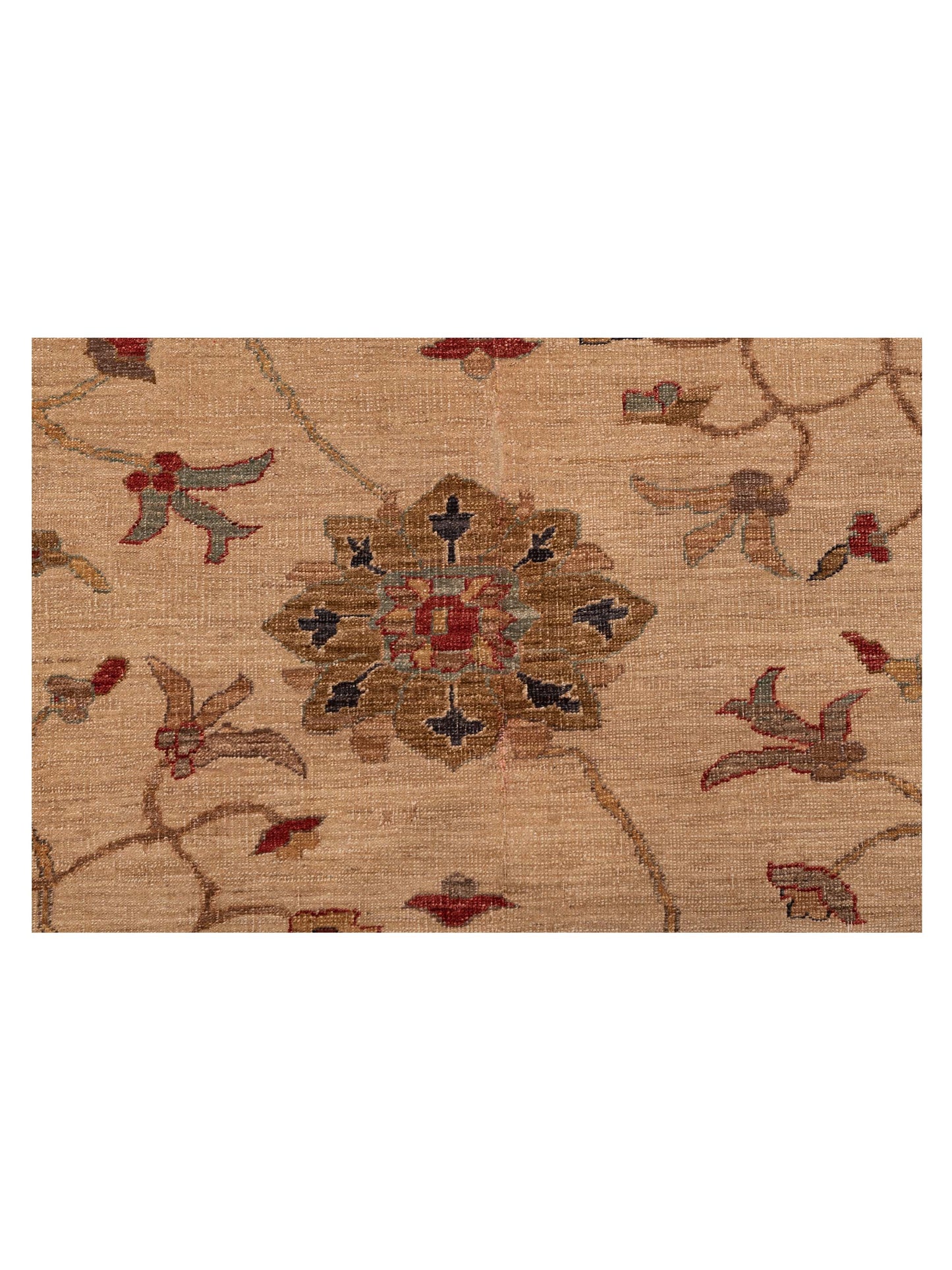 Elvan Zahide Beige Gold 9.1x11.7 Hand Knotted Rug