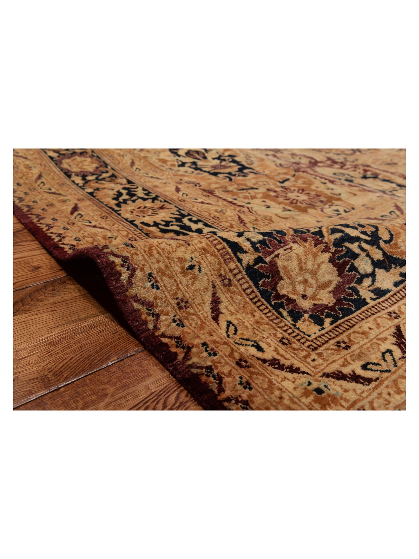 Haji Jalili 111399 Burgundy Black 7.11x10 Hand Knotted Rug