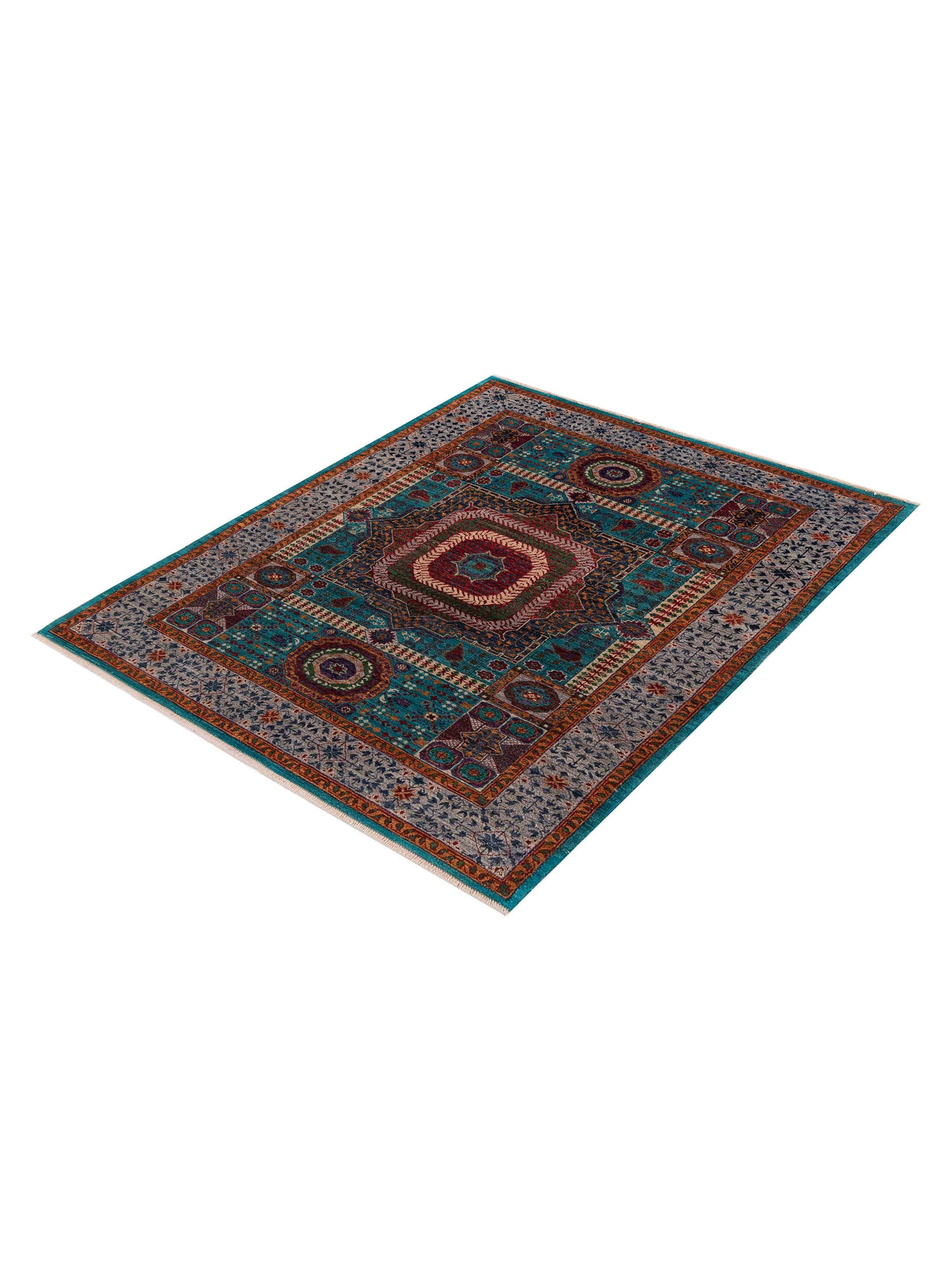 Artisan Mamluk 154743 Blue Gray 4.5x6 Hand Knotted Rug