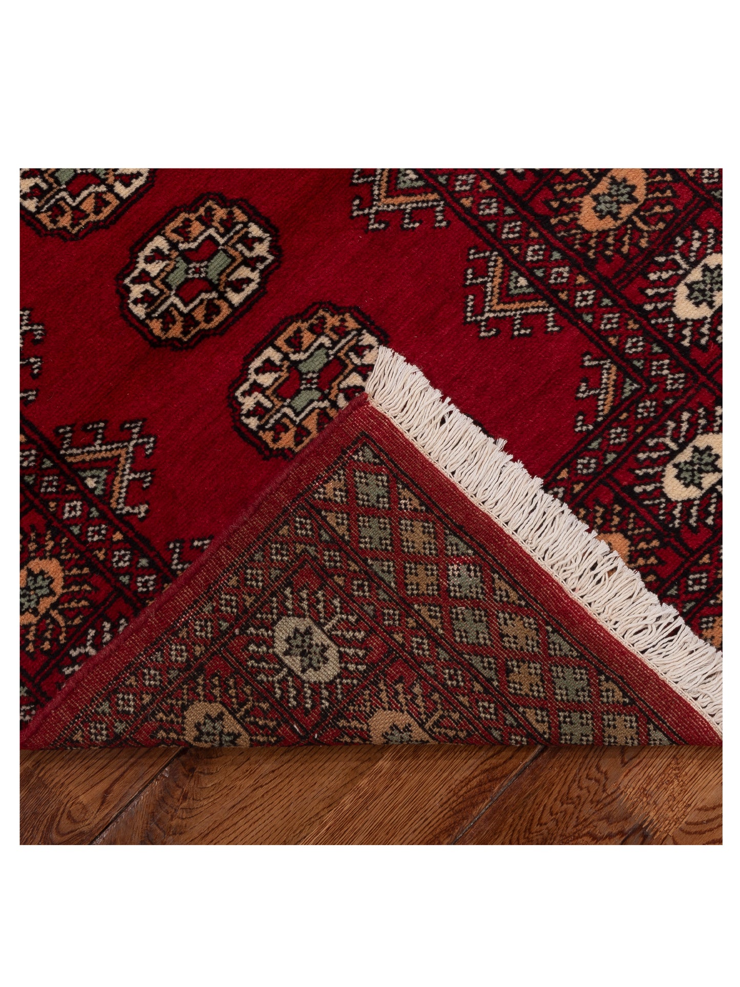 Bokhara 153411 Red Red 2.6x8 Hand Knotted Rug