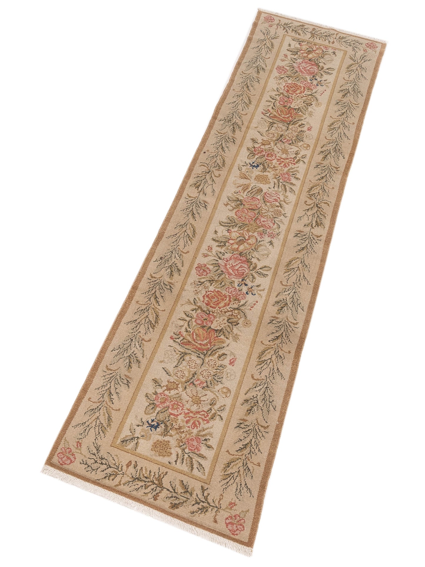 Bouquet 107491 Ivory Cream 2.6x10.9 Hand Knotted Rug