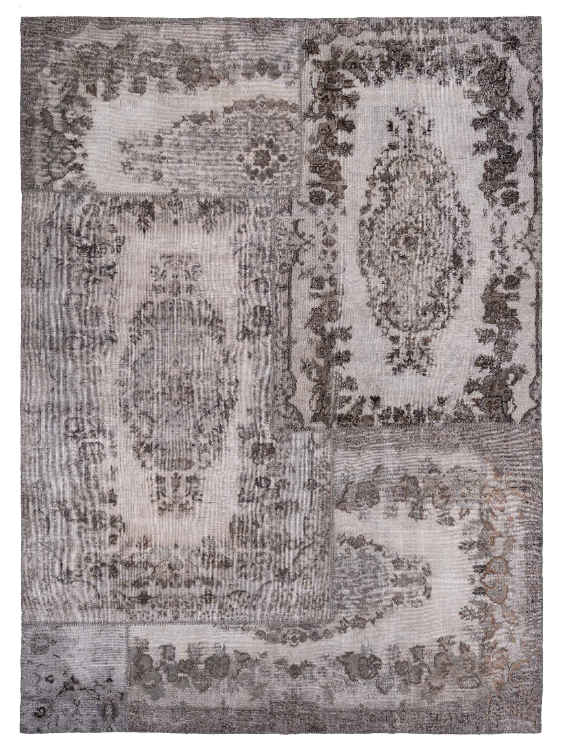 Pasha Turkish Vestige Patchwork  Gray  Contemporary