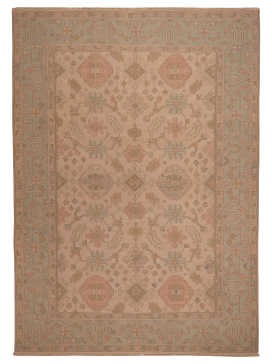 Pasha Transilvanian Kilim  Ivory Green Traditional