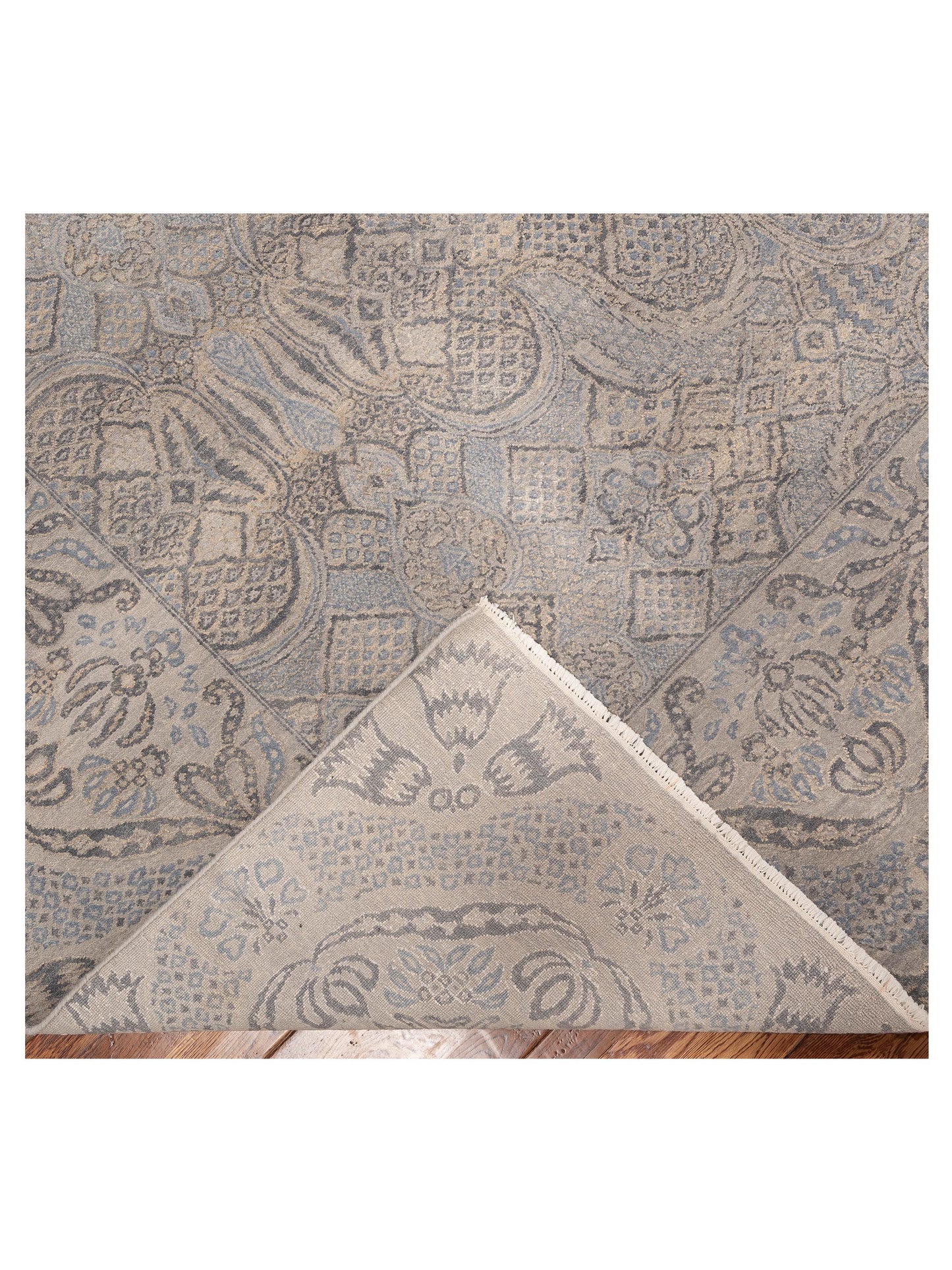Mastersilk 127397 Gray Gray 9.1x12.3 Hand Knotted Rug