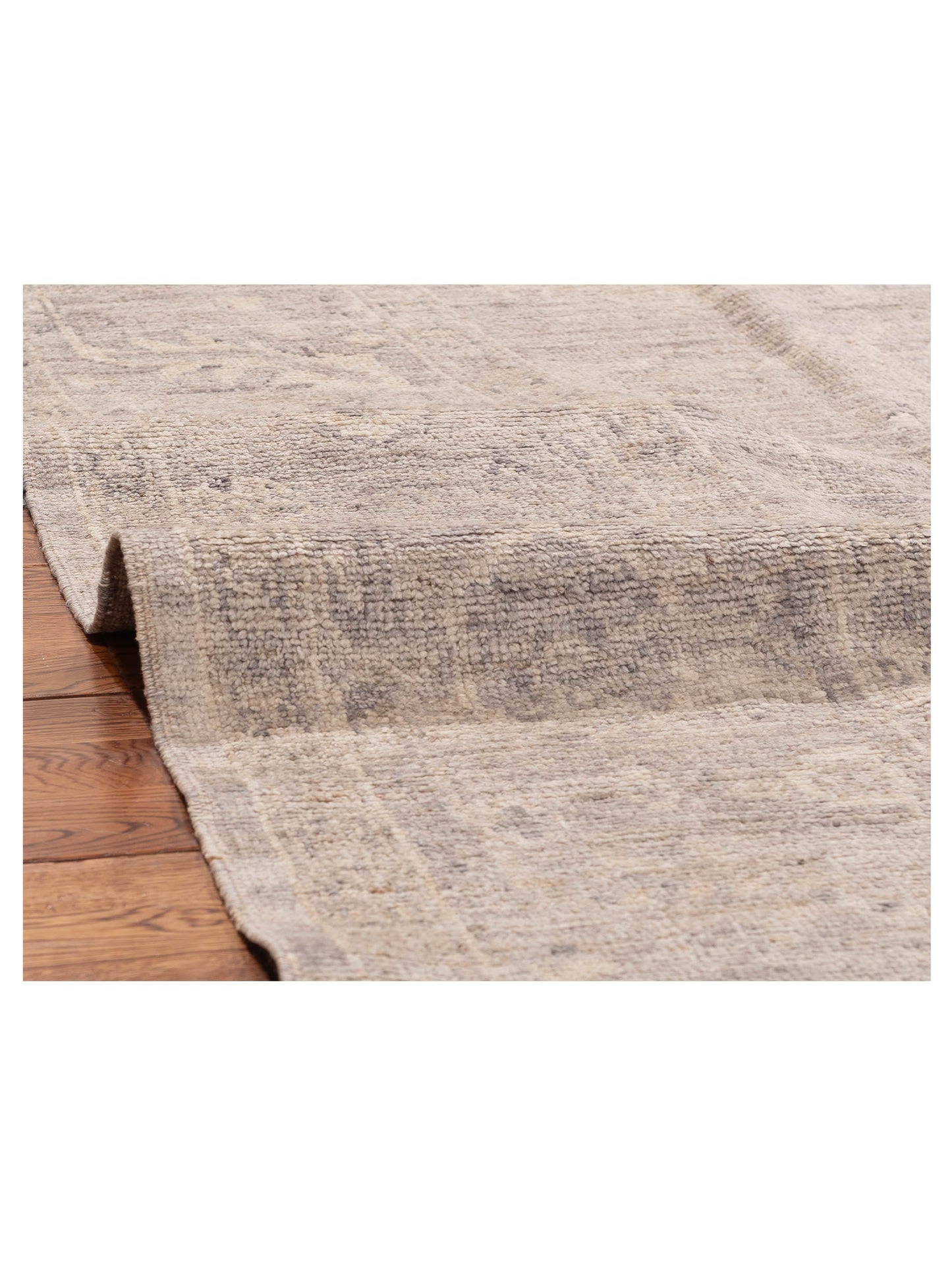 Angora Oushak 156213 Gray Gray 9.2x12.2 Hand Knotted Rug