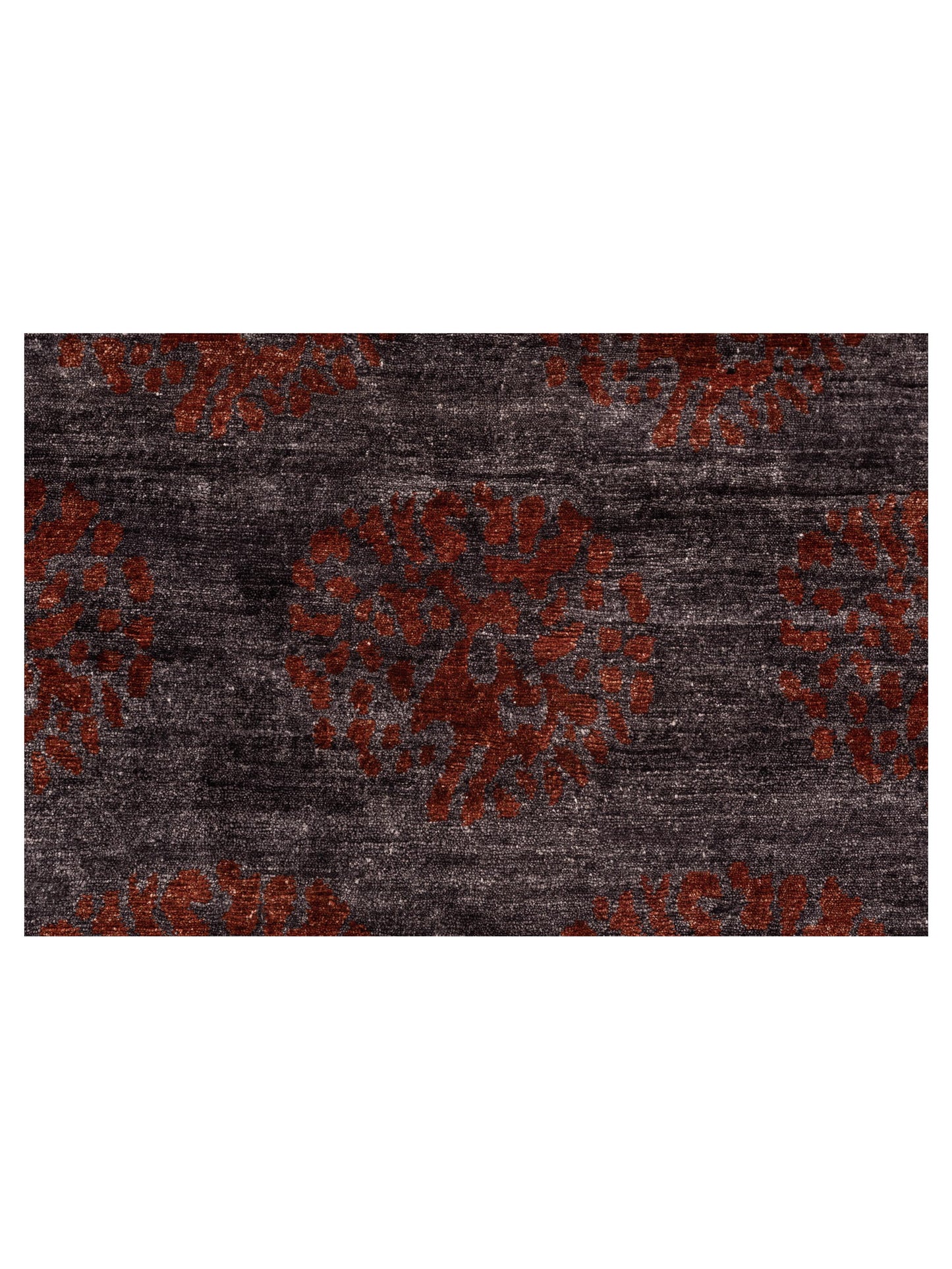 Tibetino 119752 Charcoal Red 5.11x8.9 Hand Knotted Rug