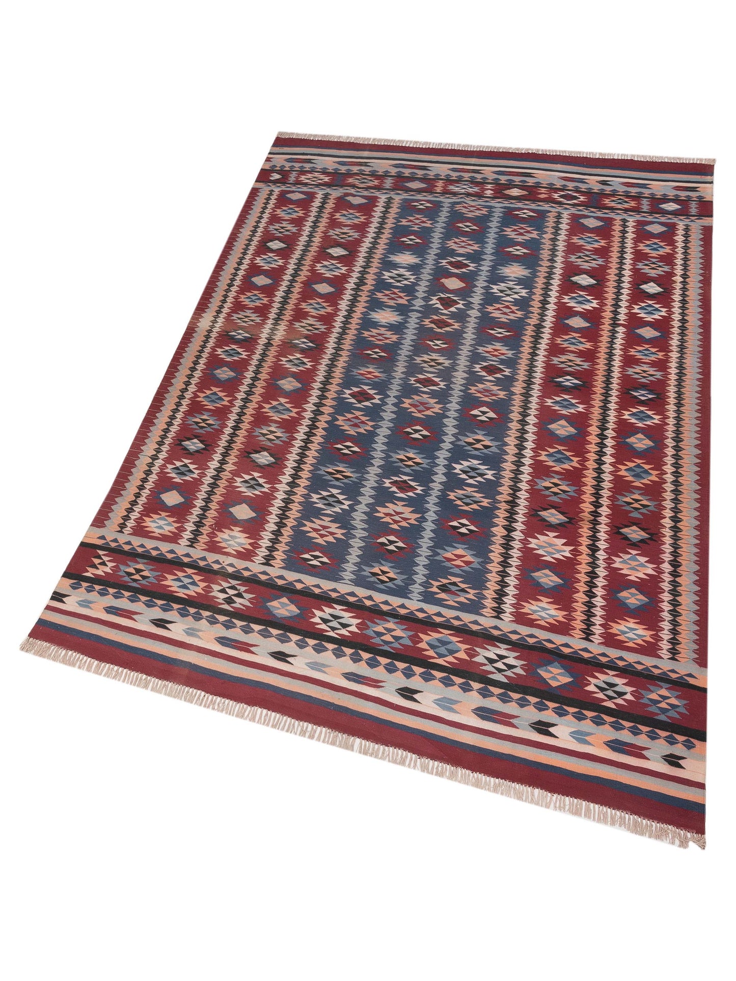 Old Afghan Dhurrie 904210 Multi 9.5x13.2 Hand Woven Rug