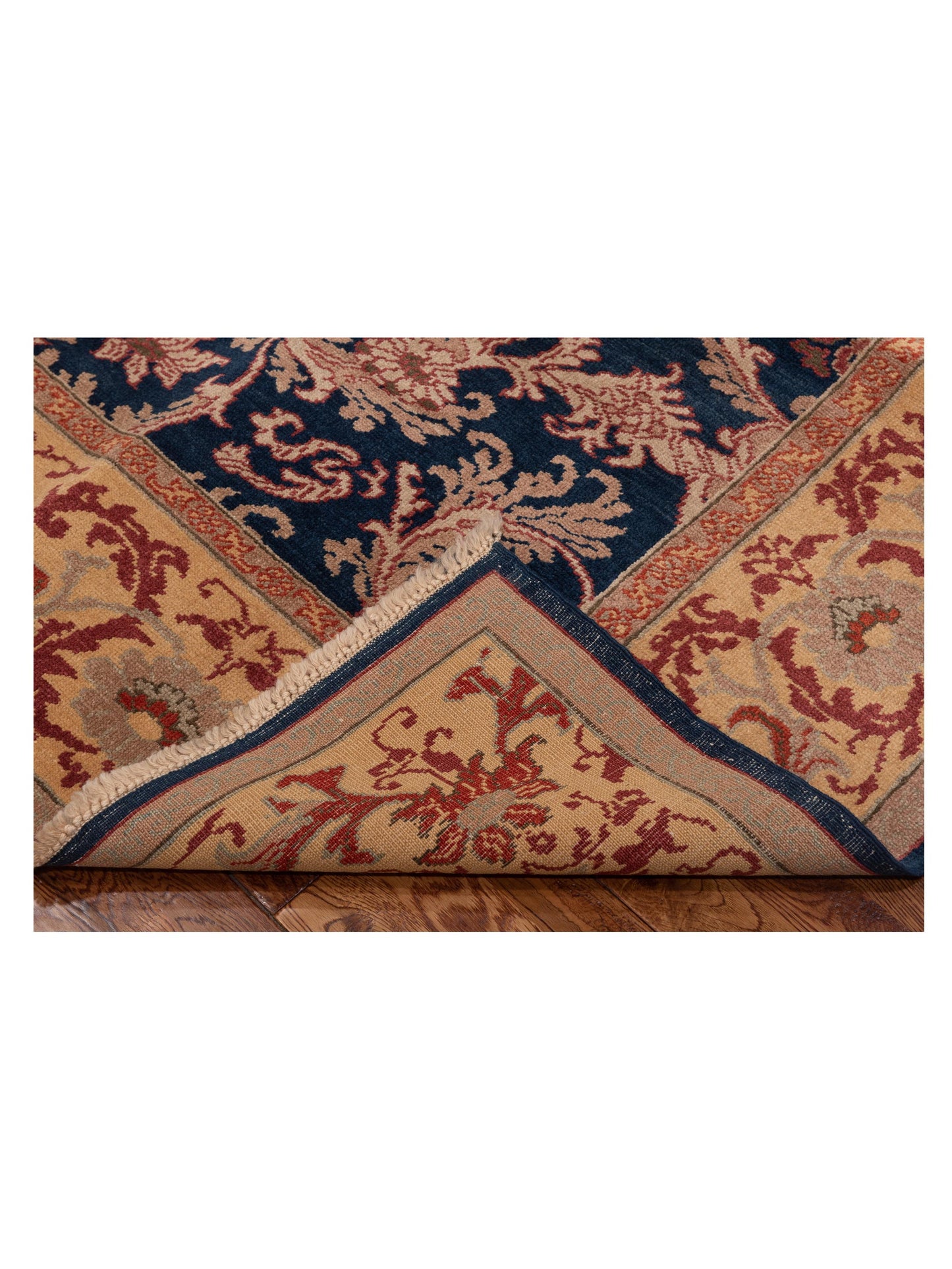 Antique Loom 120636 Navy Gold 6.10x8.8 Hand Knotted Rug