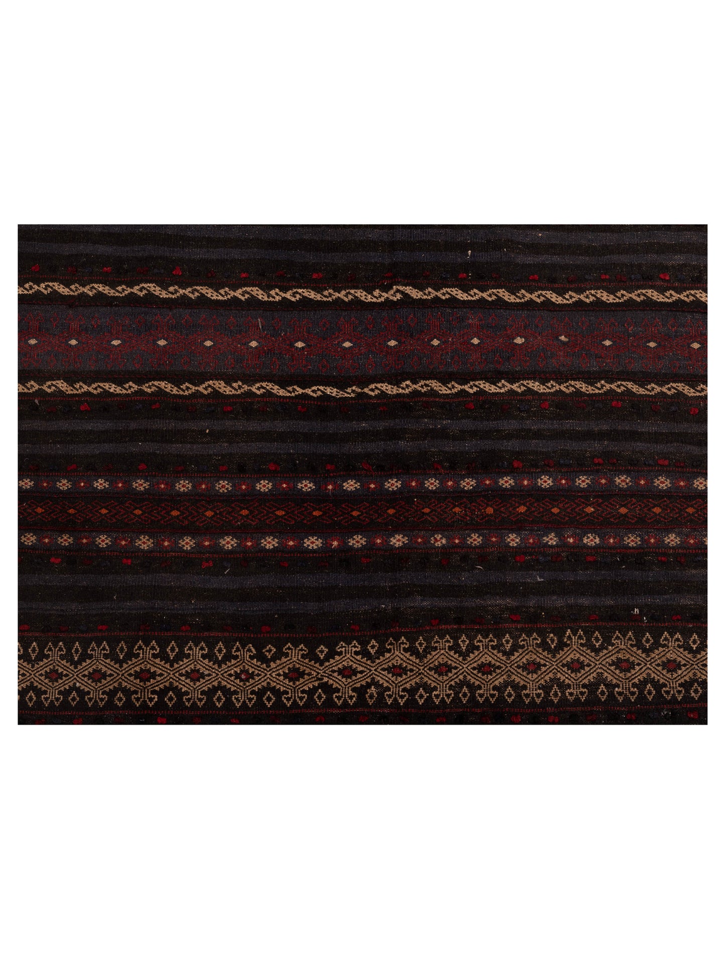 Afghan Soumak 54703 Black 5x9.9 Hand Woven Rug